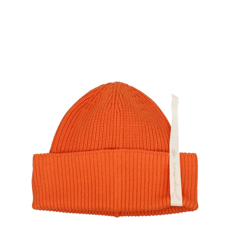 Jacquemus Orange Cotton Beanie sold by Siebentaschen