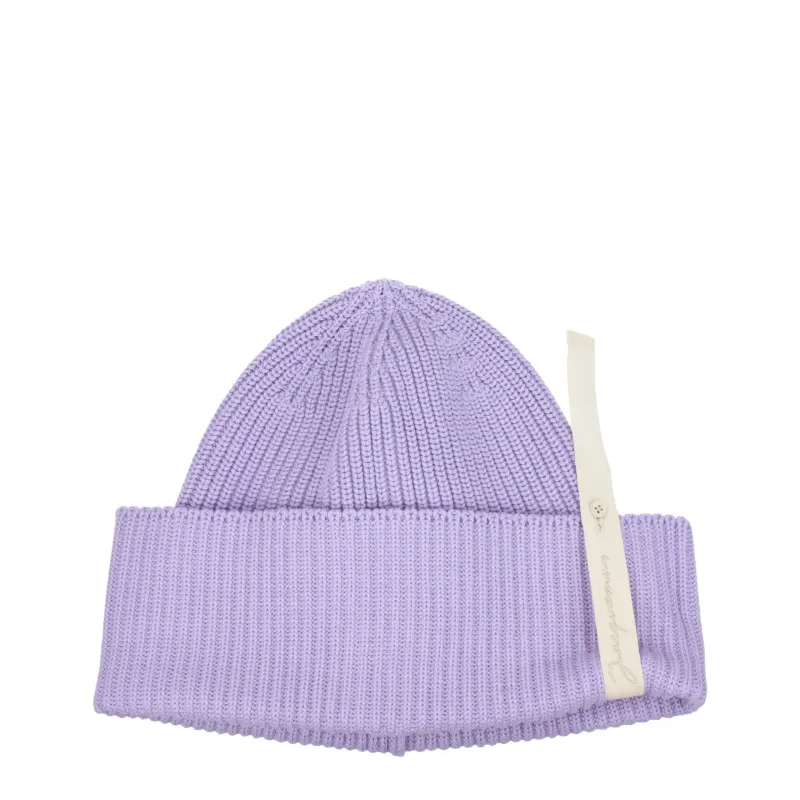 Jacquemus Purple Cotton Beanie sold by Siebentaschen