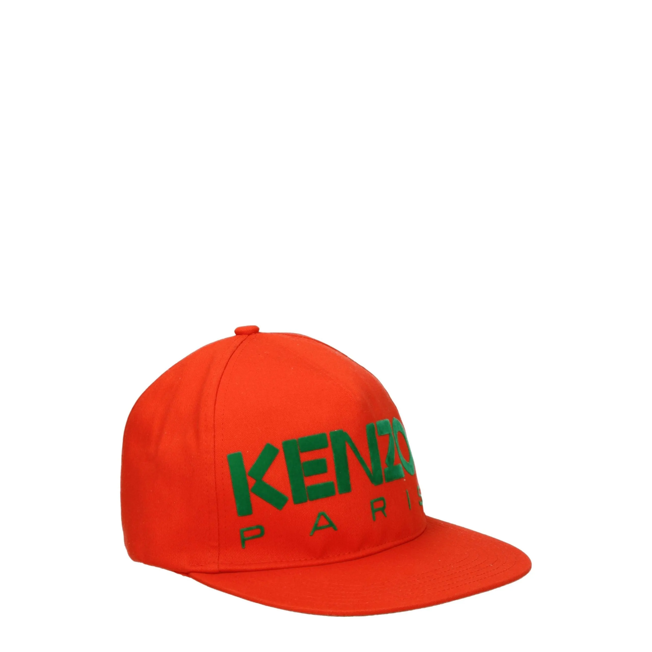 Kenzo Orange Cotton Cap (Baseball Hat) sold by Siebentaschen