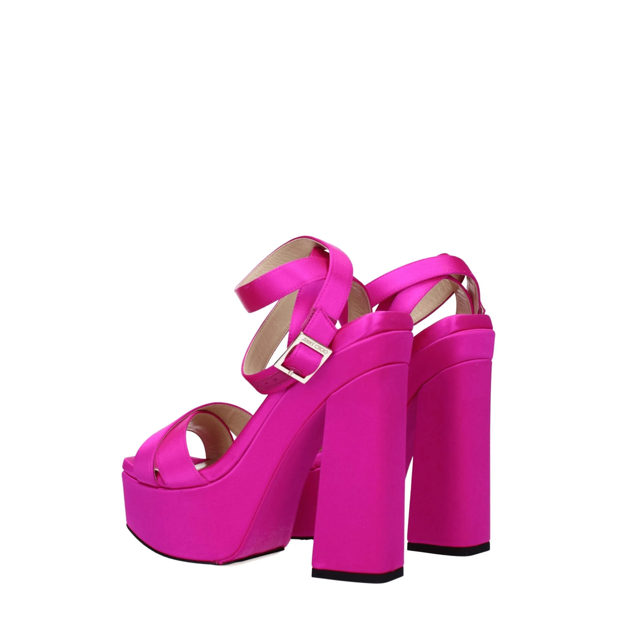 Jimmy Choo Pink Satin Platform Sandals sold by Siebentaschen product image thumbnail 4