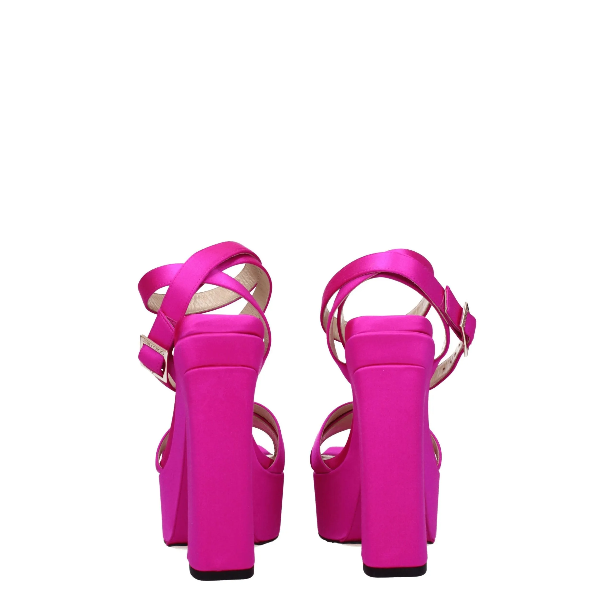 Jimmy Choo Pink Satin Platform Sandals sold by Siebentaschen product image thumbnail 5