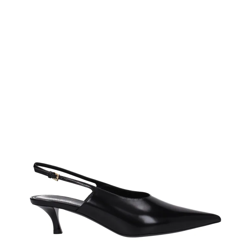 Givenchy Black Leather Mid Heel Pumps sold by Siebentaschen