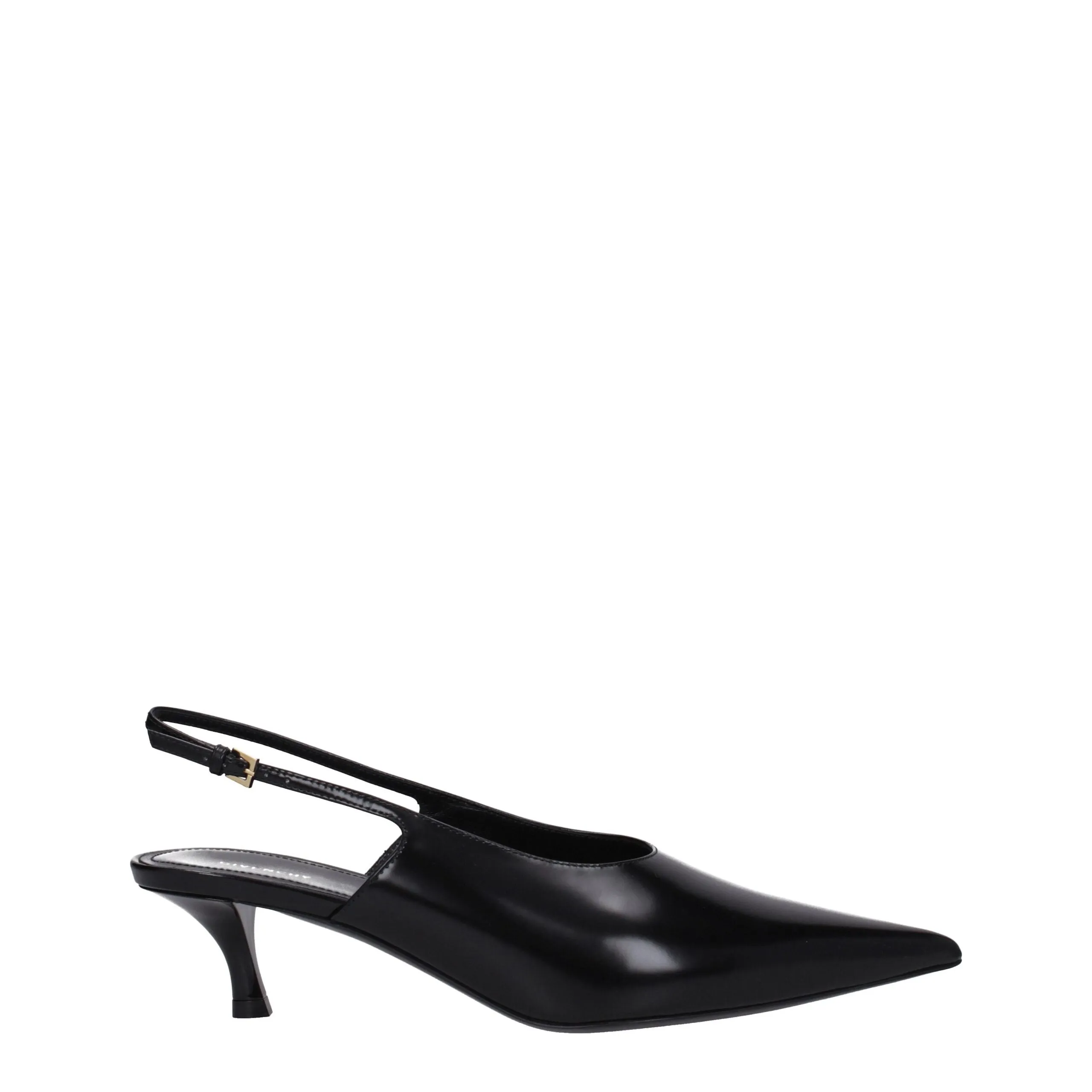 Givenchy Black Leather Mid Heel Pumps sold by Siebentaschen