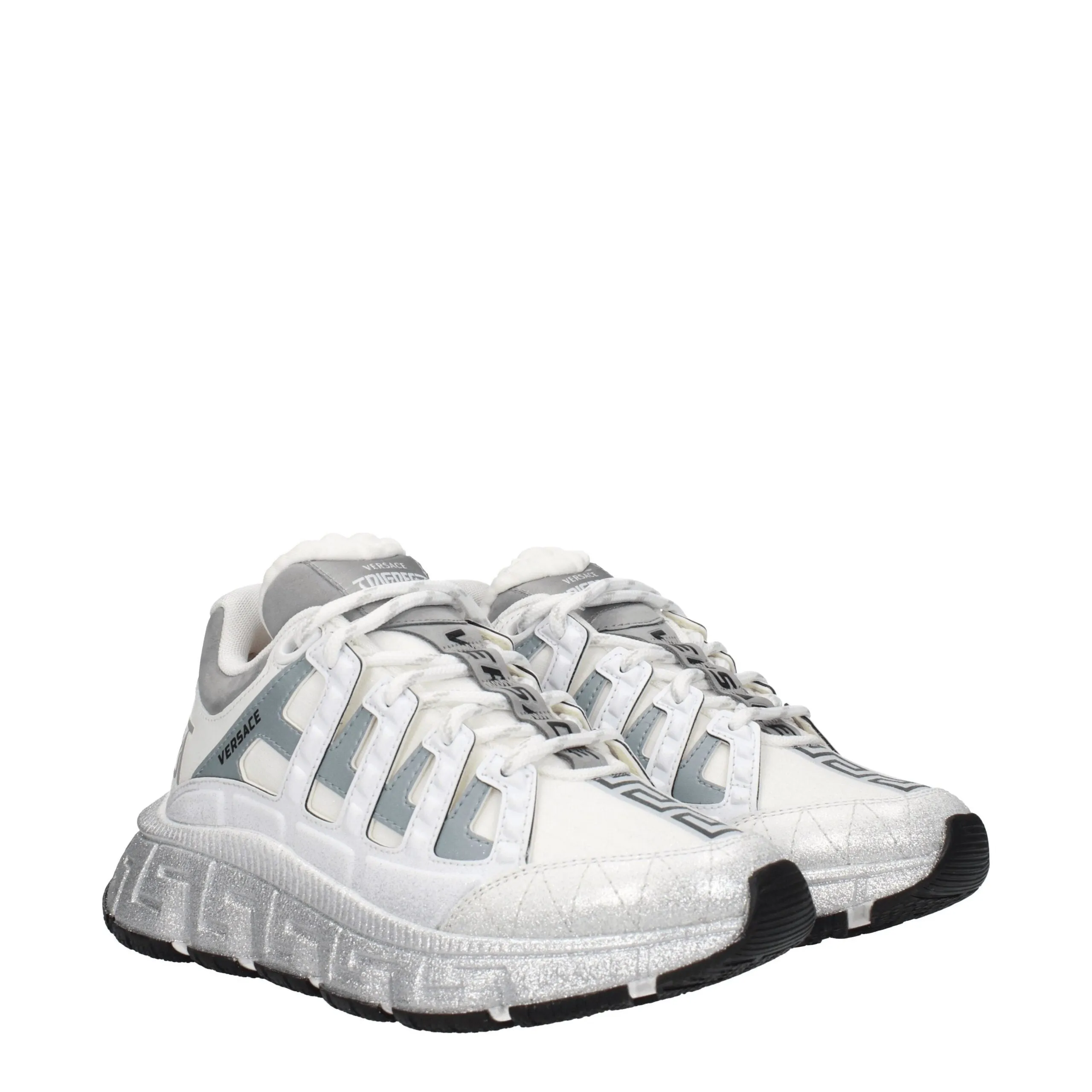 Versace White Fabric Athletic Sneakers sold by Siebentaschen product image thumbnail 2