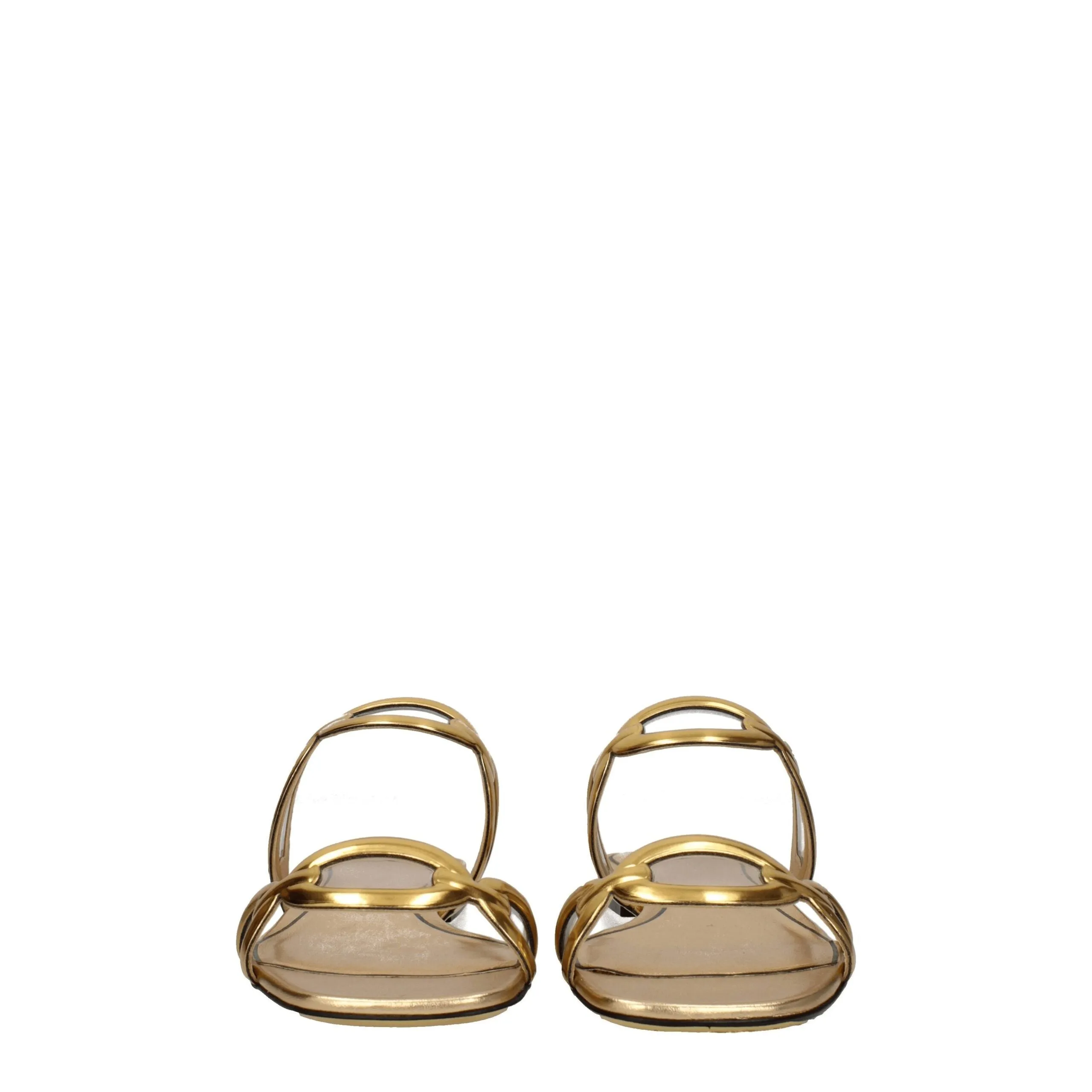 Valentino Garavani Gold Leather Slippers sold by Siebentaschen product image thumbnail 3