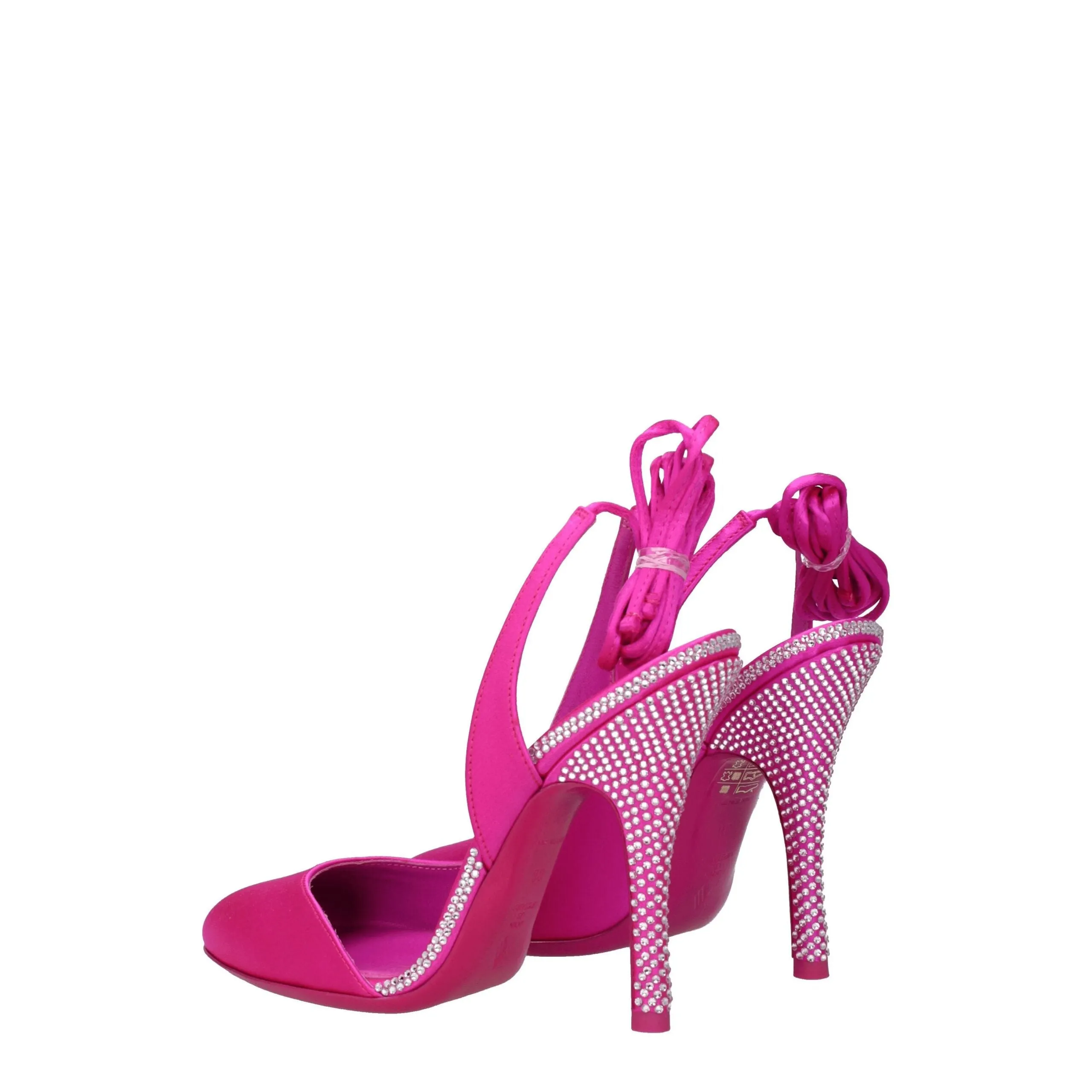 The Attico Pink Satin Stiletto Heel Sandals sold by Siebentaschen product image thumbnail 4