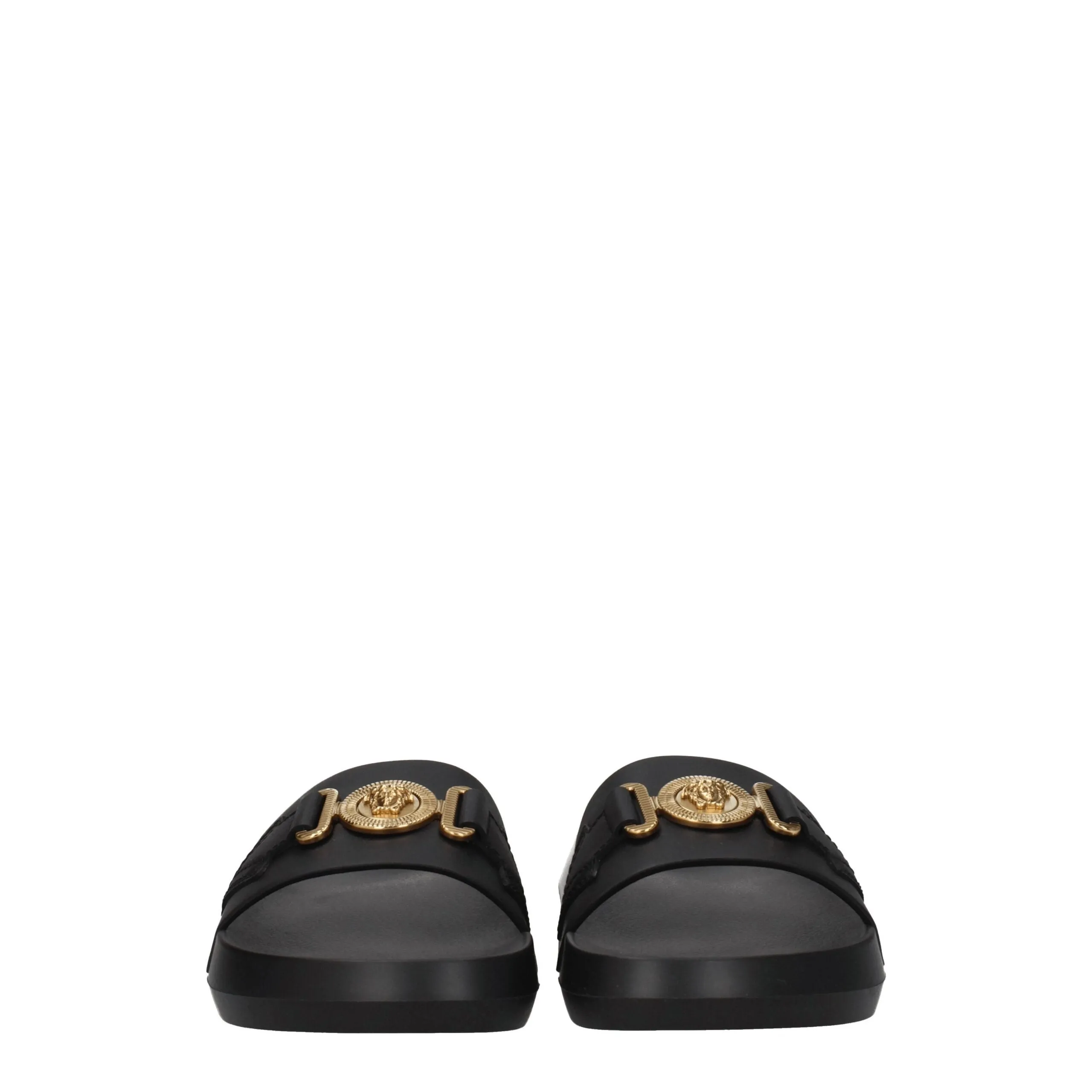 Versace Black Leather Slippers sold by Siebentaschen product image thumbnail 3
