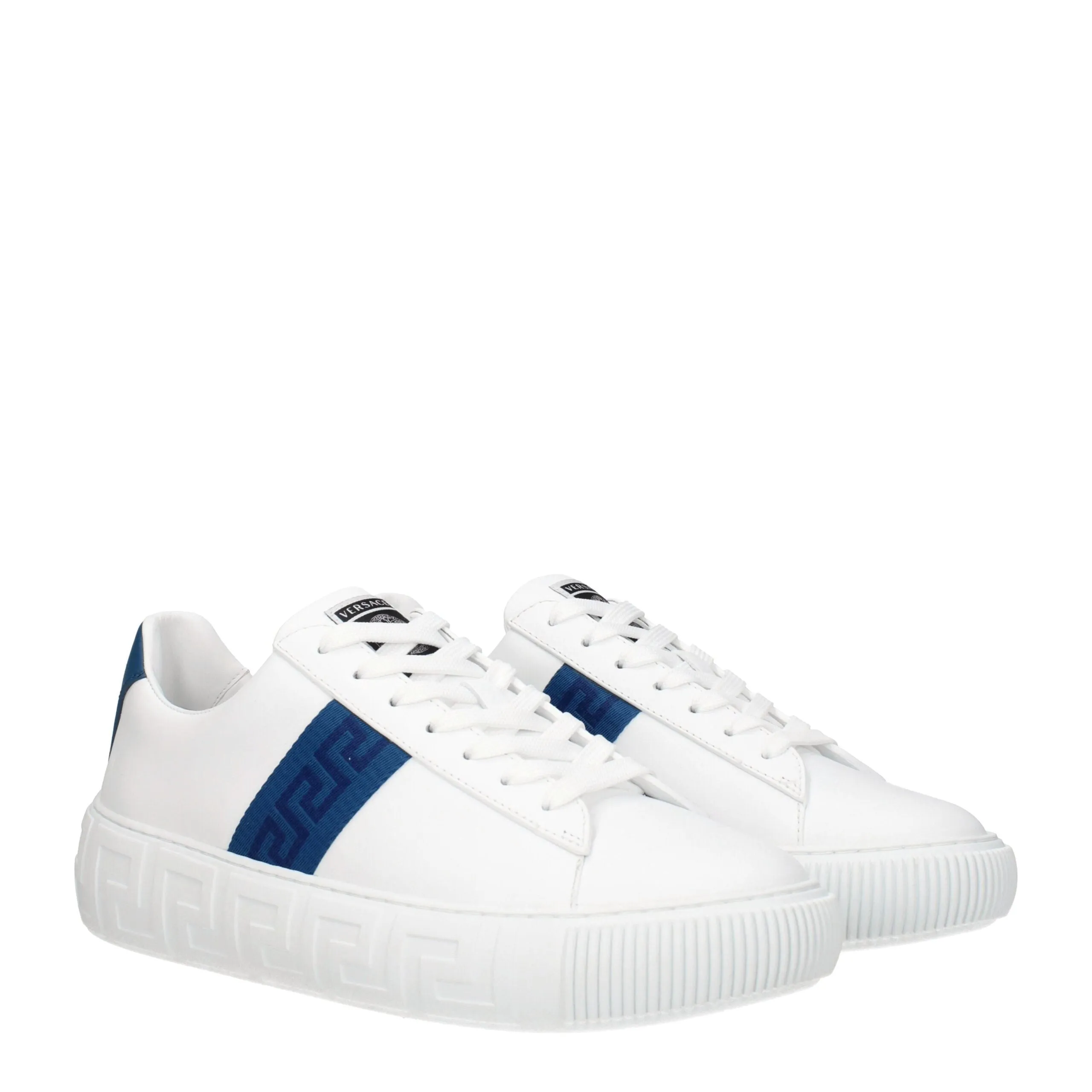Versace White Leather Low Top Sneakers sold by Siebentaschen product image thumbnail 2