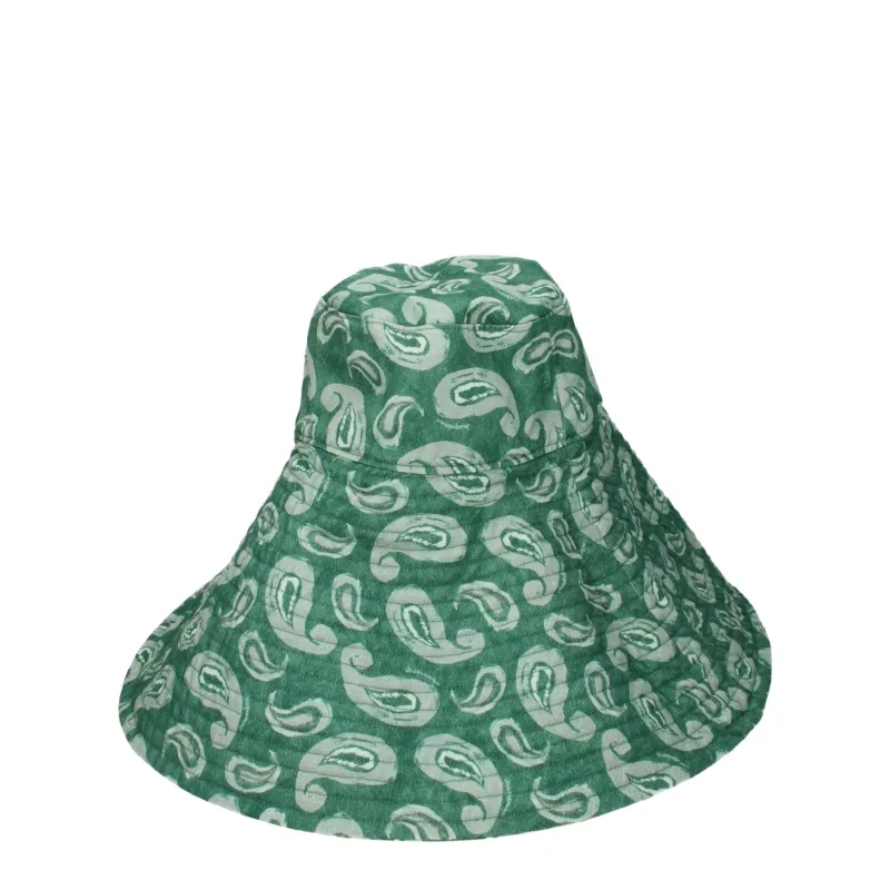 Jacquemus Green Cotton Sunhat sold by Siebentaschen