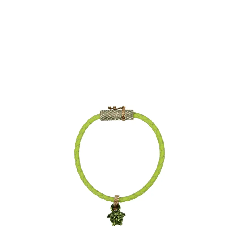 Versace Green Leather Bracelet sold by Siebentaschen