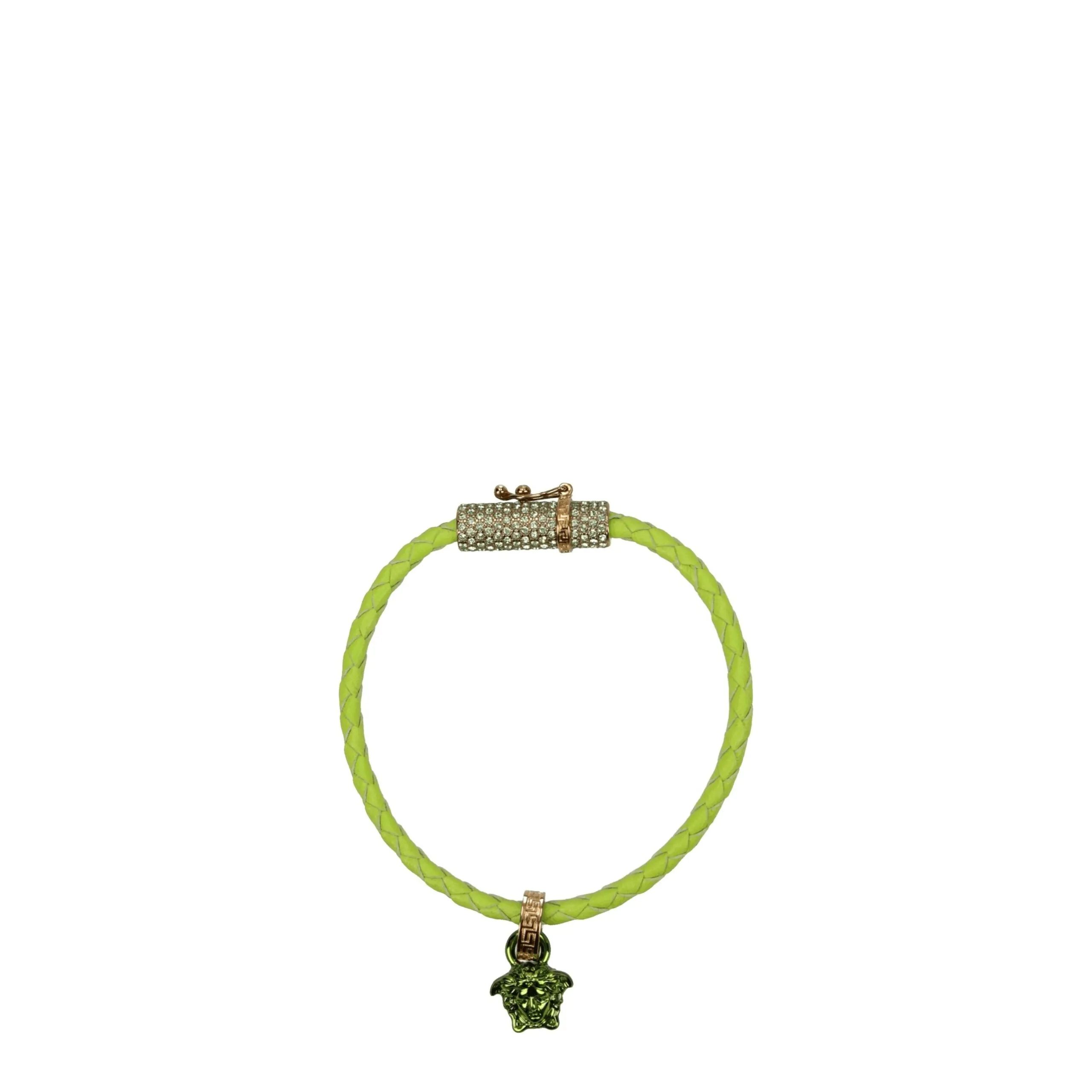 Versace Green Leather Bracelet sold by Siebentaschen