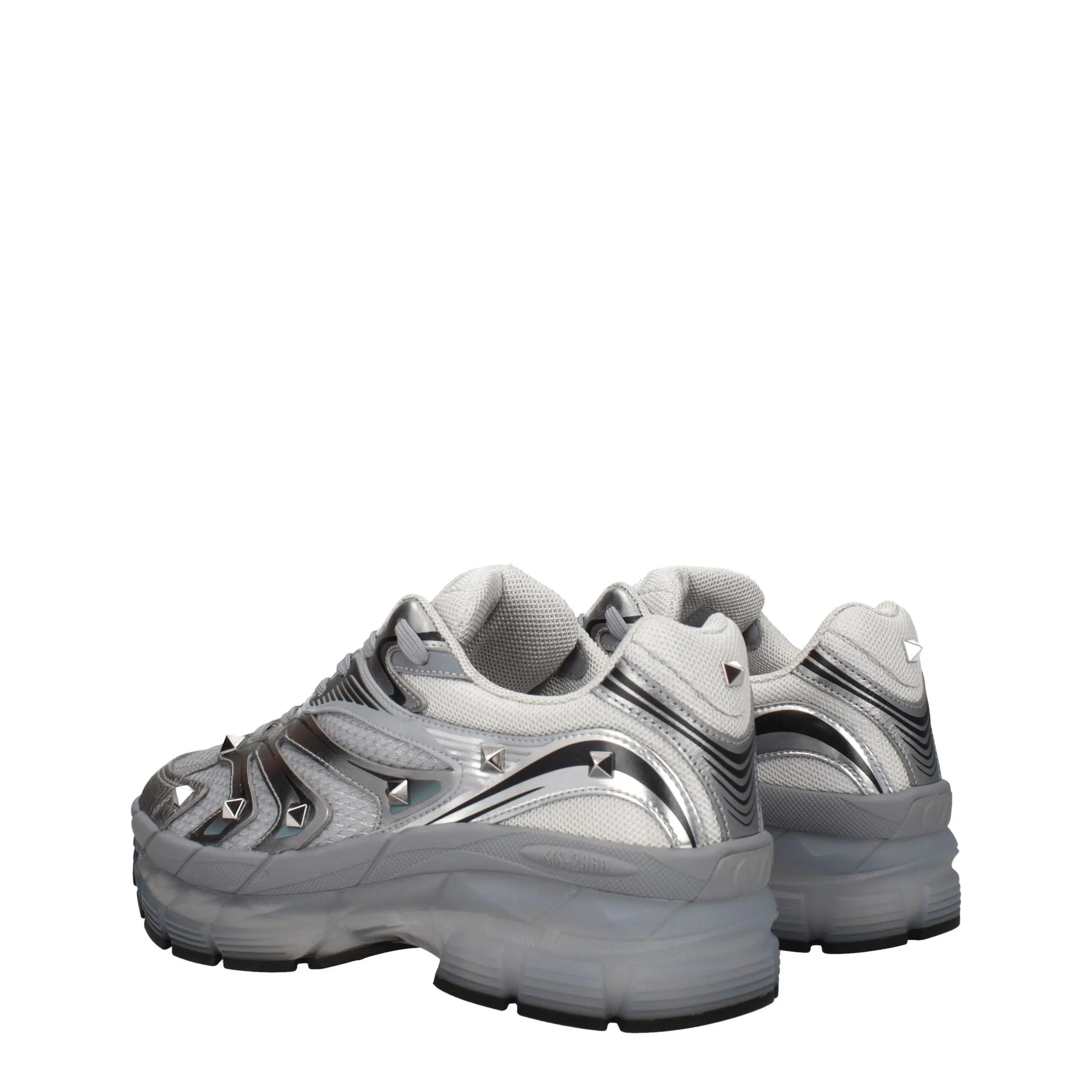 Valentino Garavani Gray Fabric Athletic Sneakers sold by Siebentaschen product image thumbnail 4