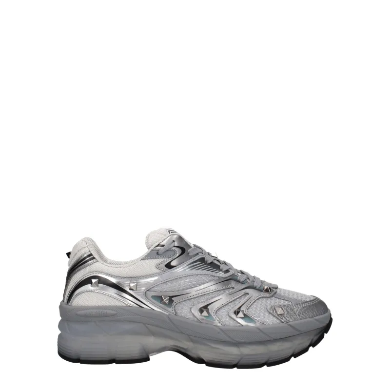 Valentino Garavani Gray Fabric Athletic Sneakers sold by Siebentaschen