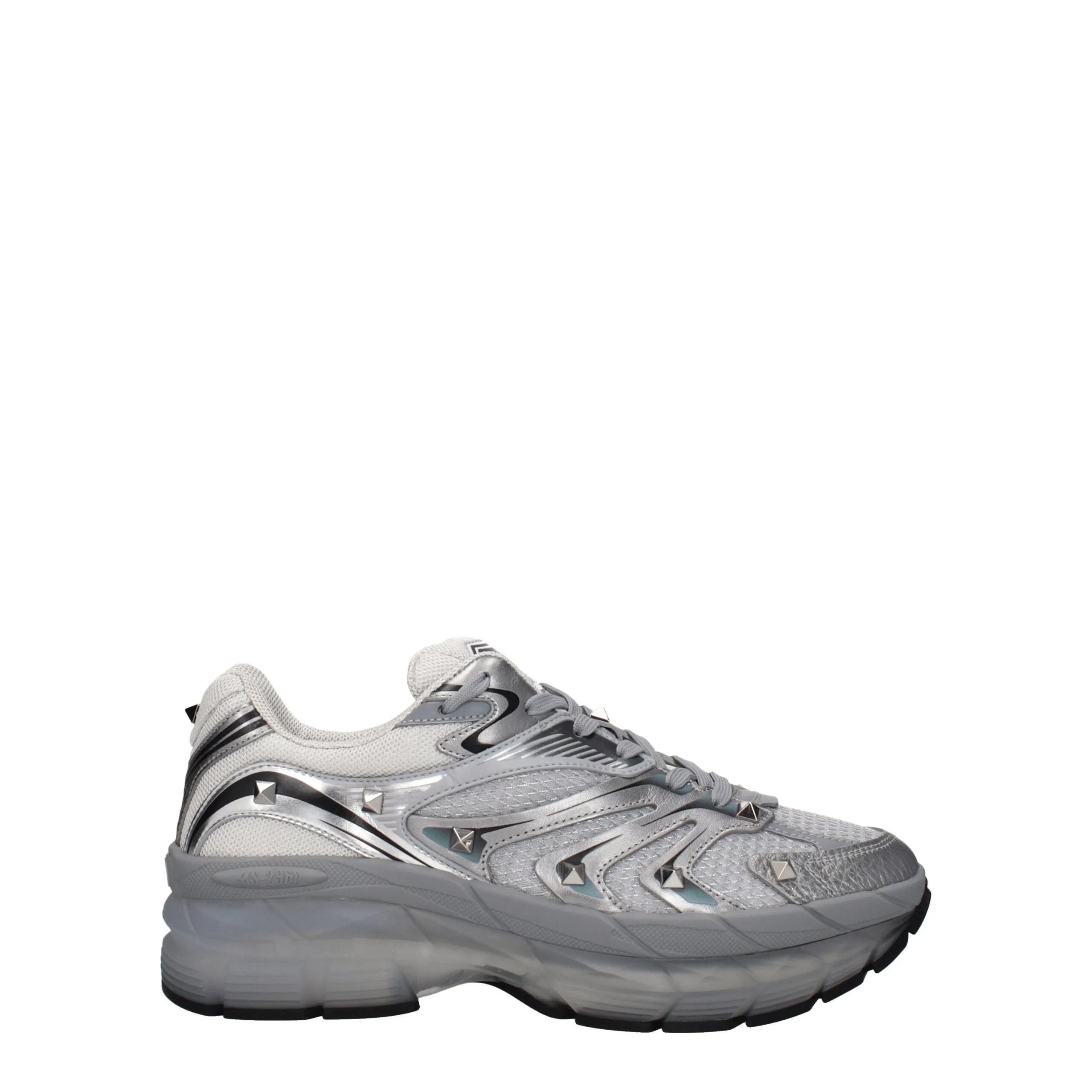 Valentino Garavani Gray Fabric Athletic Sneakers sold by Siebentaschen