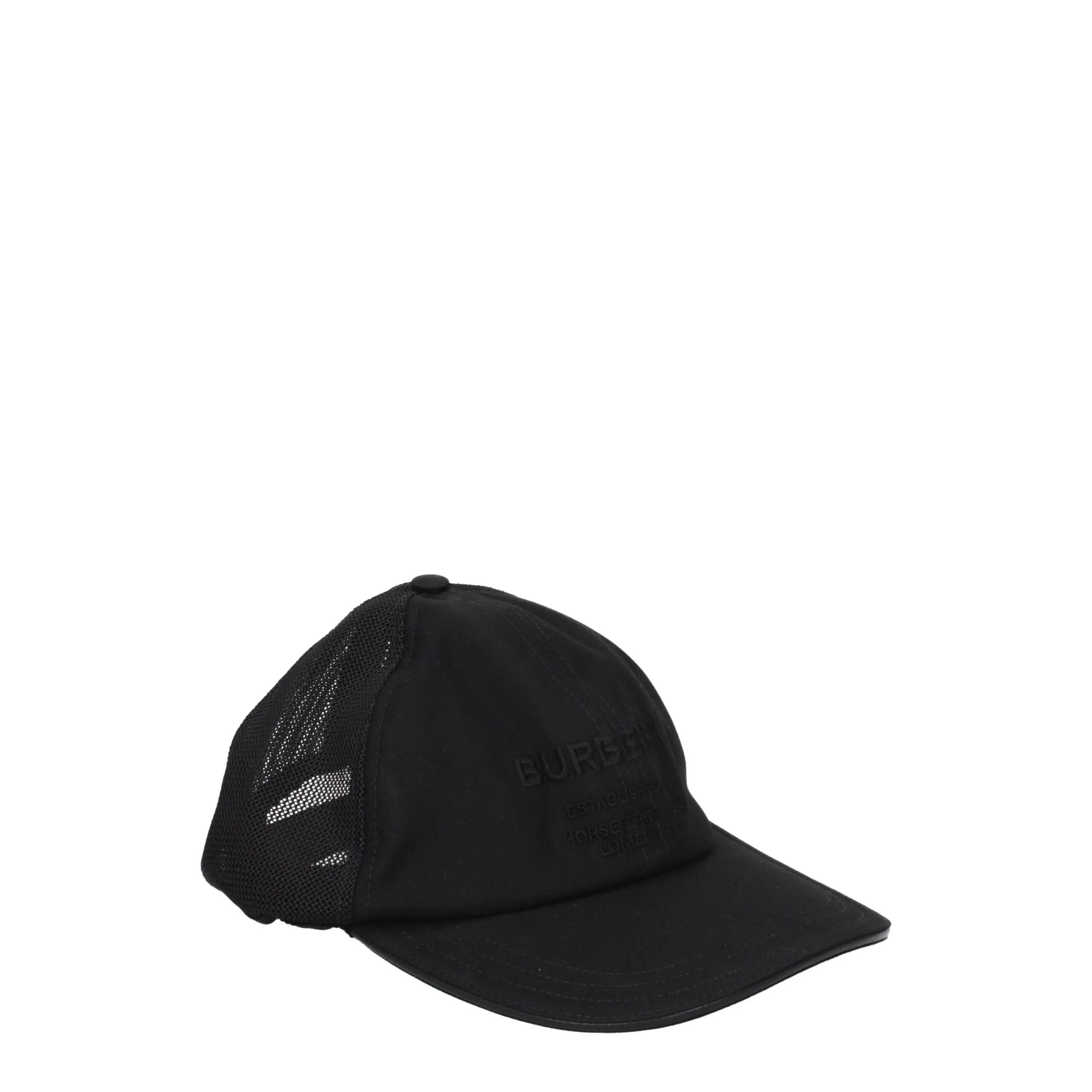 Burberry Black Cotton Cap (Baseball Hat) sold by Siebentaschen