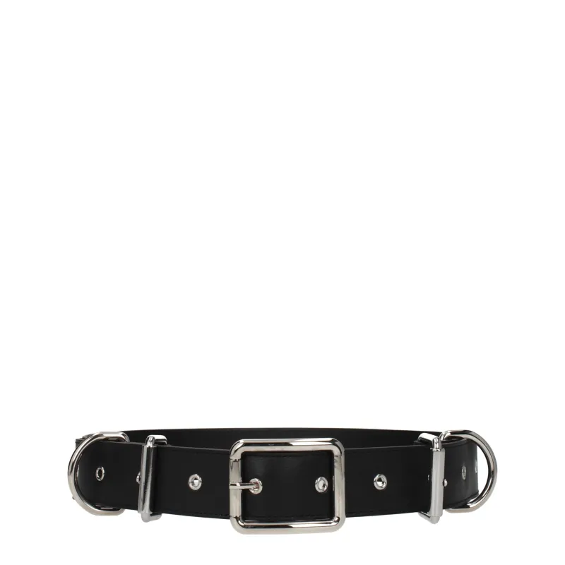 Moschino Black Leather Belt sold by Siebentaschen