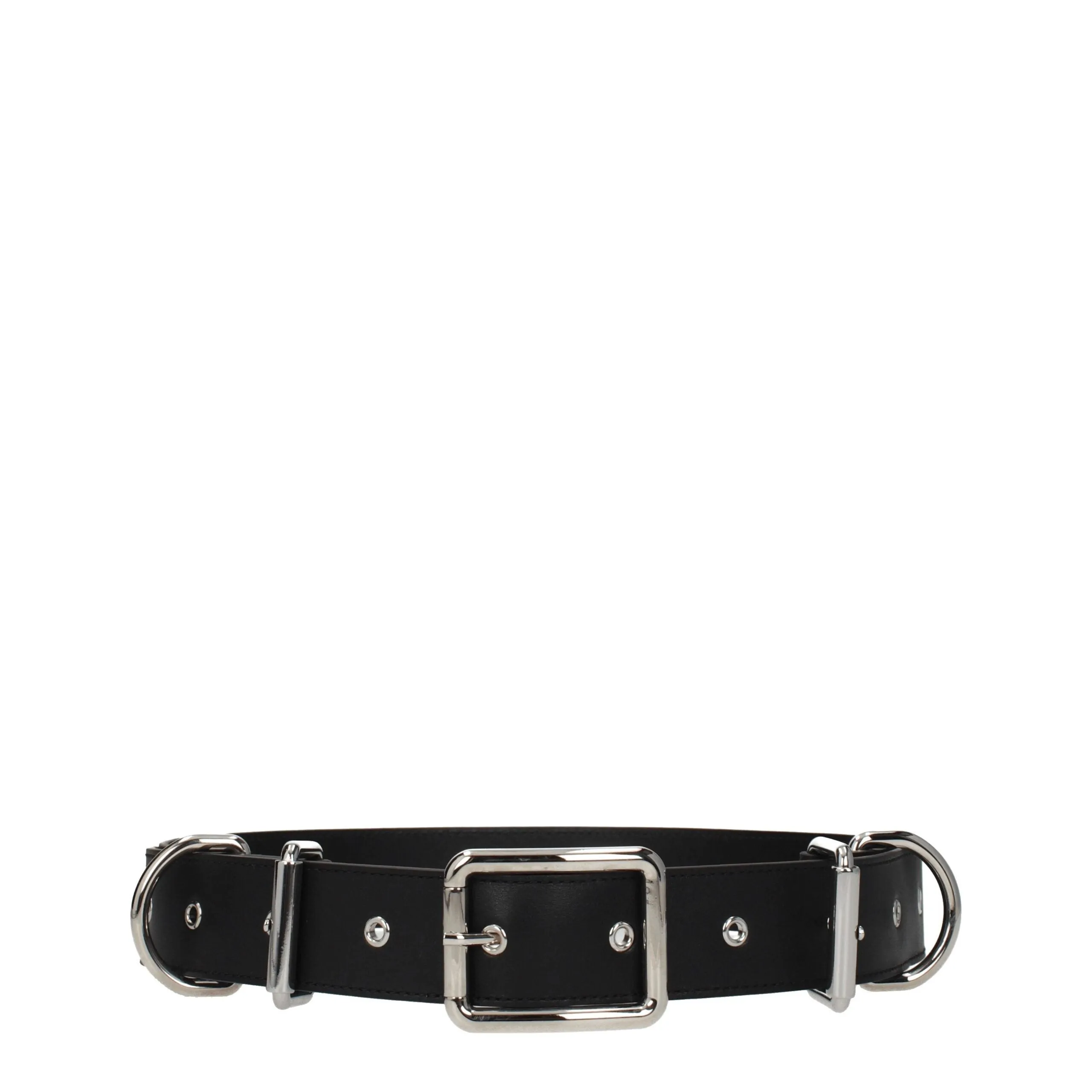 Moschino Black Leather Belt sold by Siebentaschen
