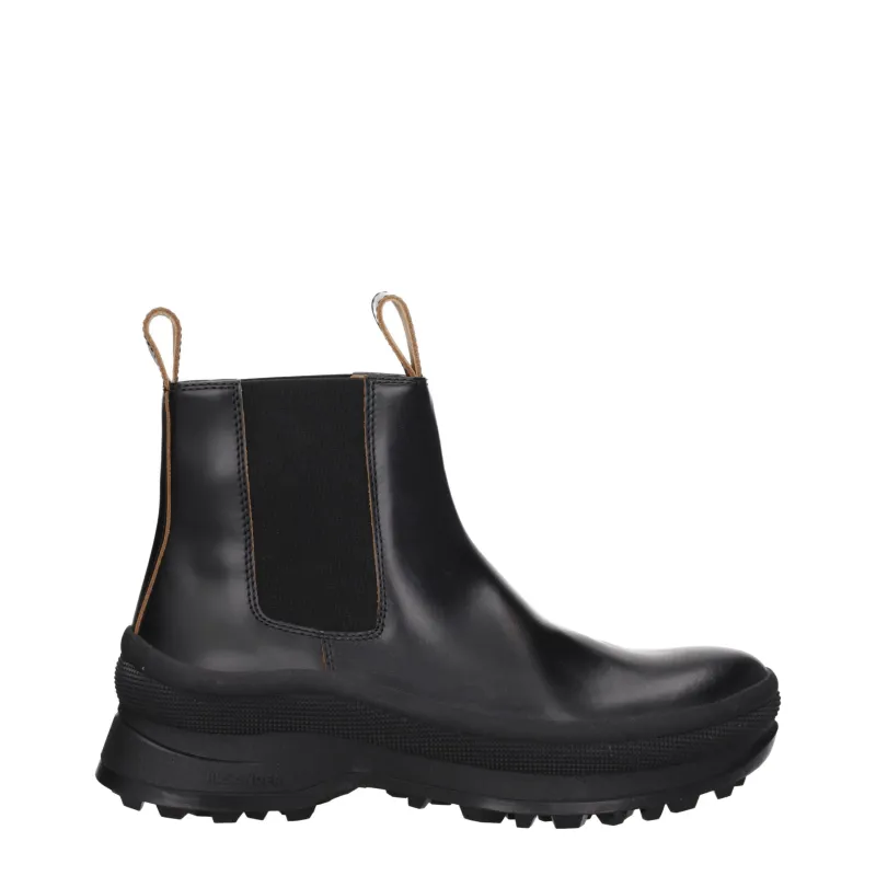 Jil Sander Black Leather Ankle Boots sold by Siebentaschen