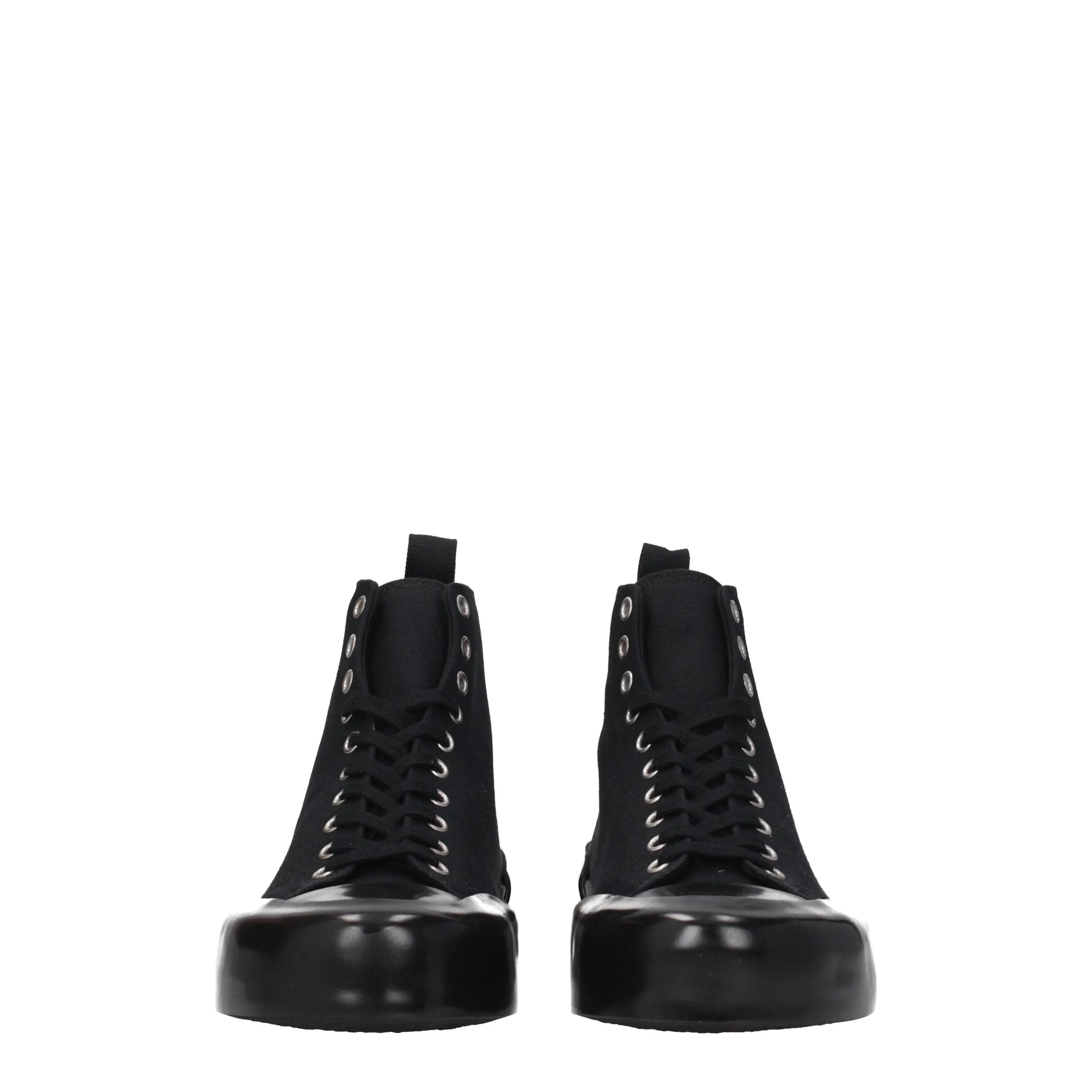 Jil Sander Black Fabric High Top Sneakers sold by Siebentaschen product image thumbnail 3