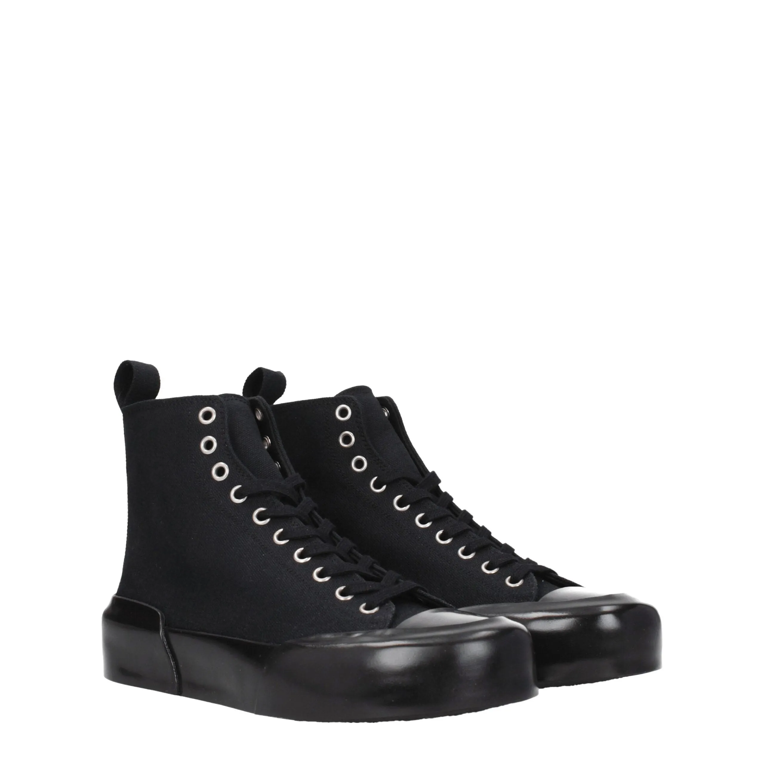 Jil Sander Black Fabric High Top Sneakers sold by Siebentaschen product image thumbnail 2