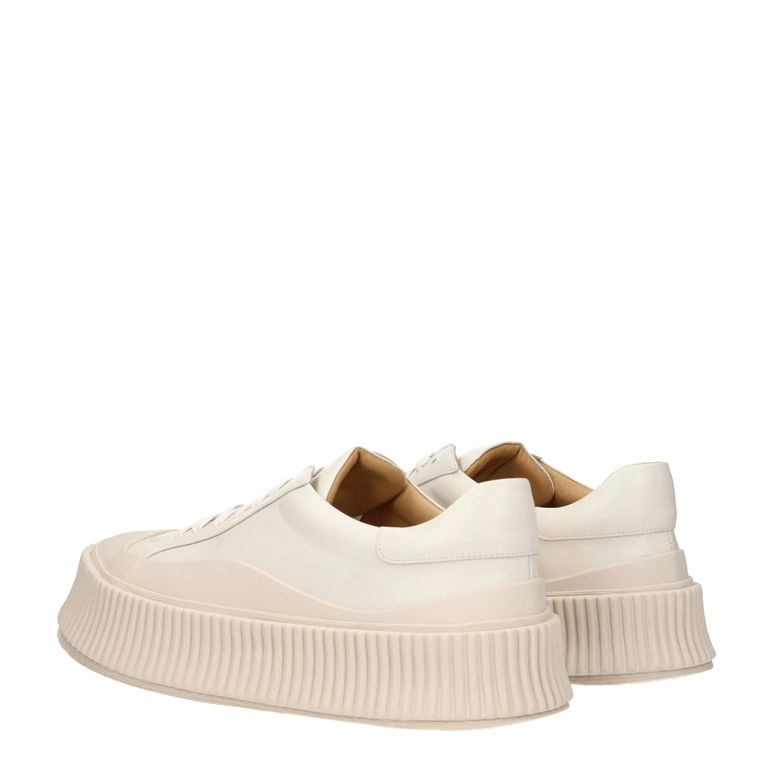 Jil Sander Beige Leather Platform Sneakers sold by Siebentaschen product image thumbnail 4