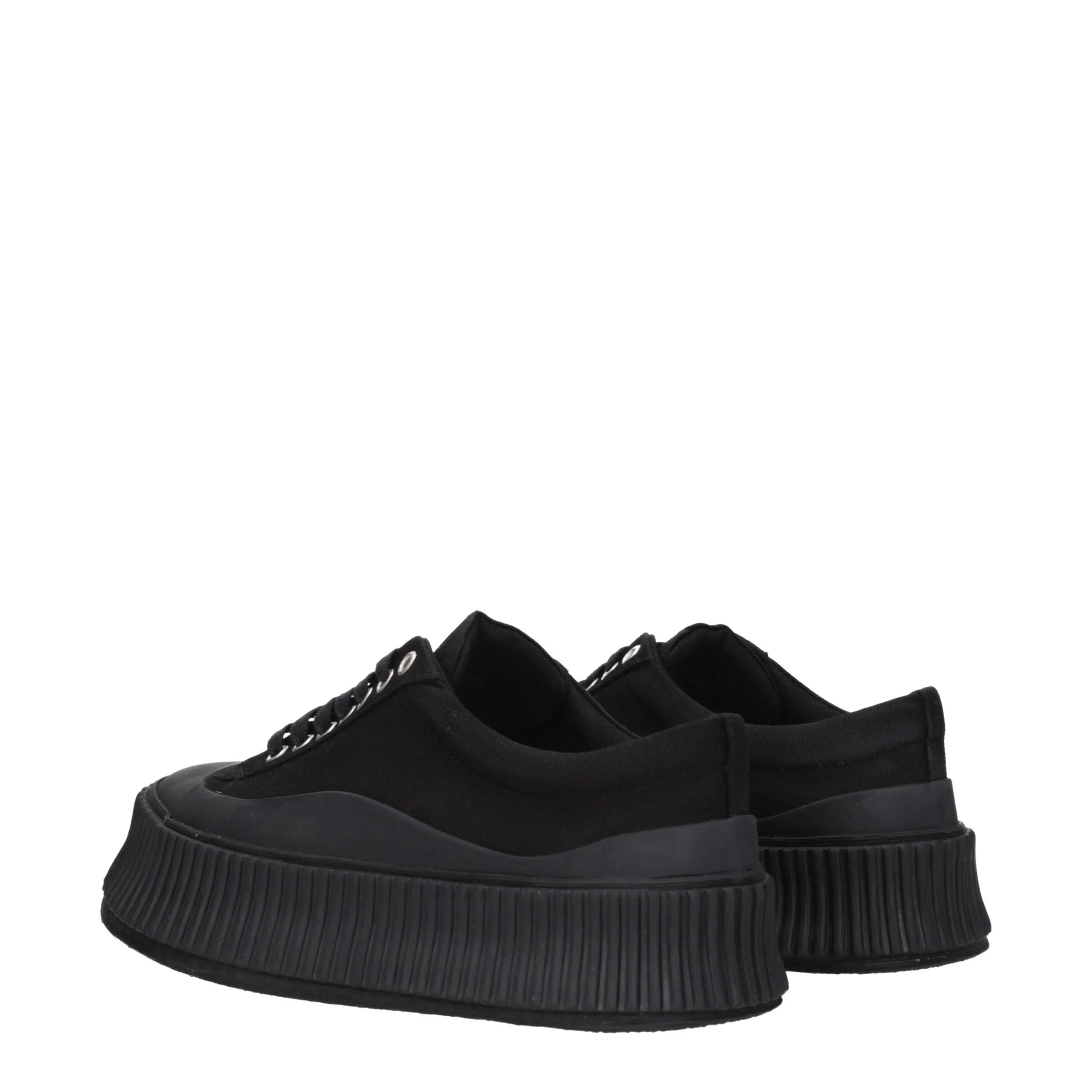 Jil Sander Black Fabric Chunky Sneakers sold by Siebentaschen product image thumbnail 4