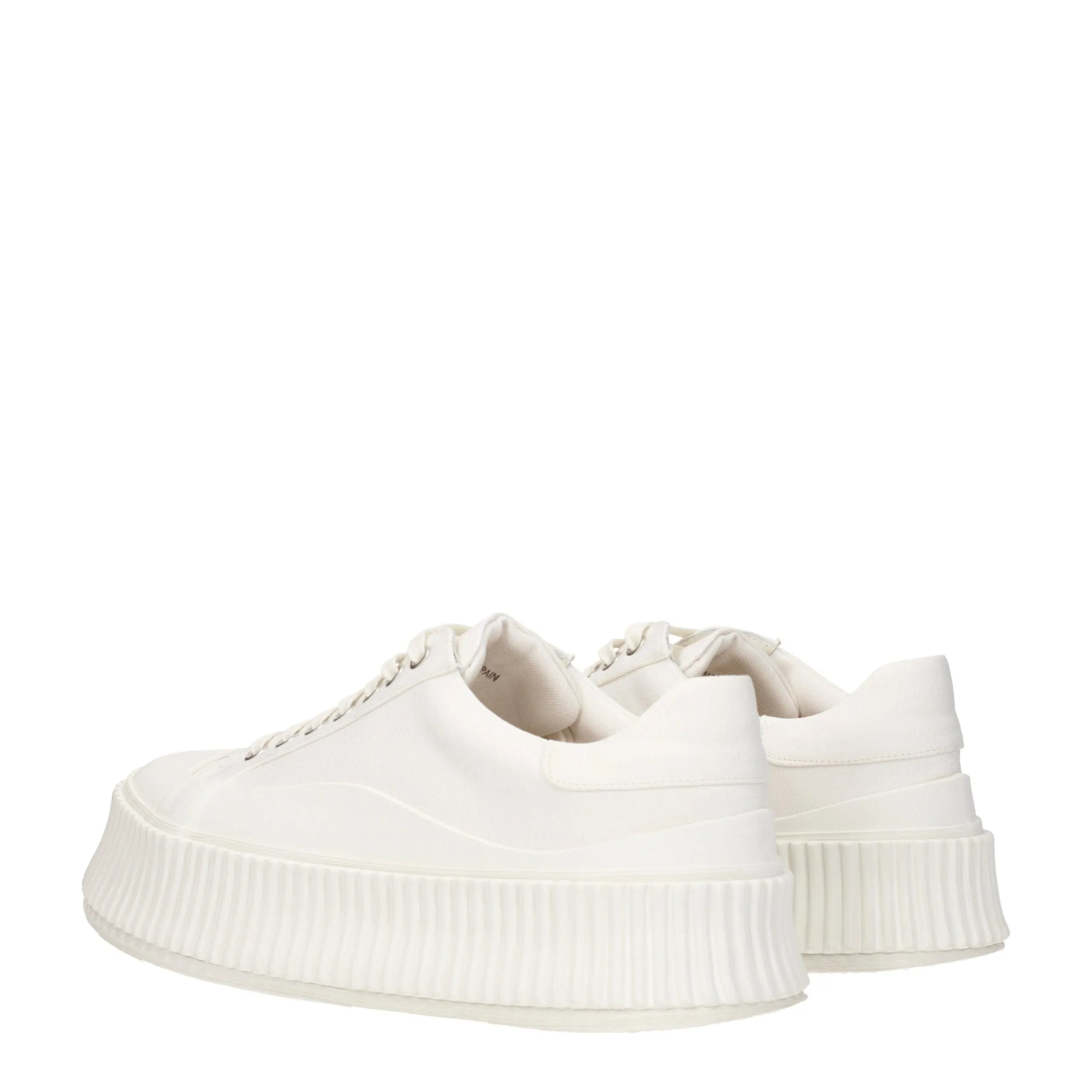 Jil Sander White Fabric Platform Sneakers sold by Siebentaschen product image thumbnail 4