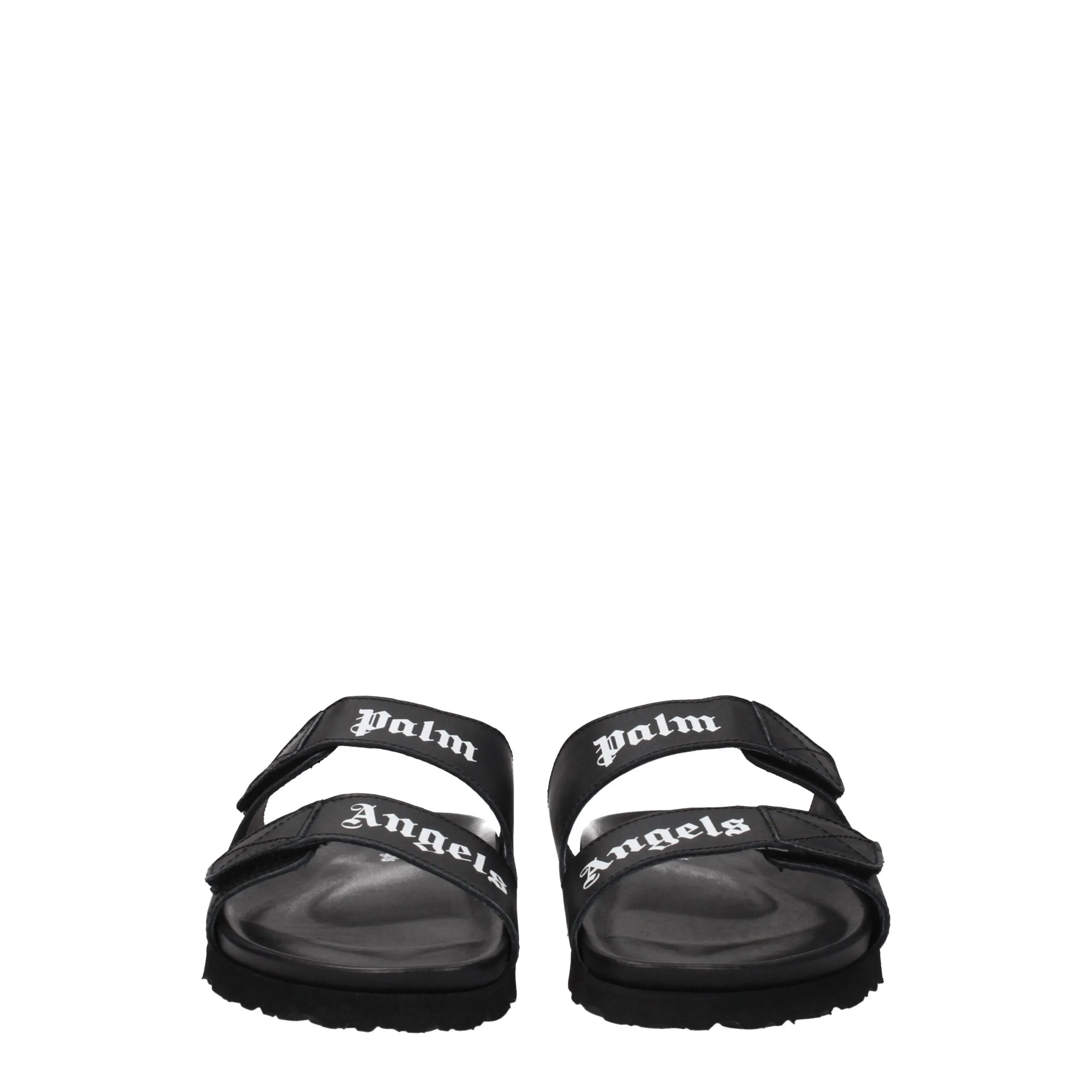 Palm Angels Black Leather Slippers sold by Siebentaschen product image thumbnail 3