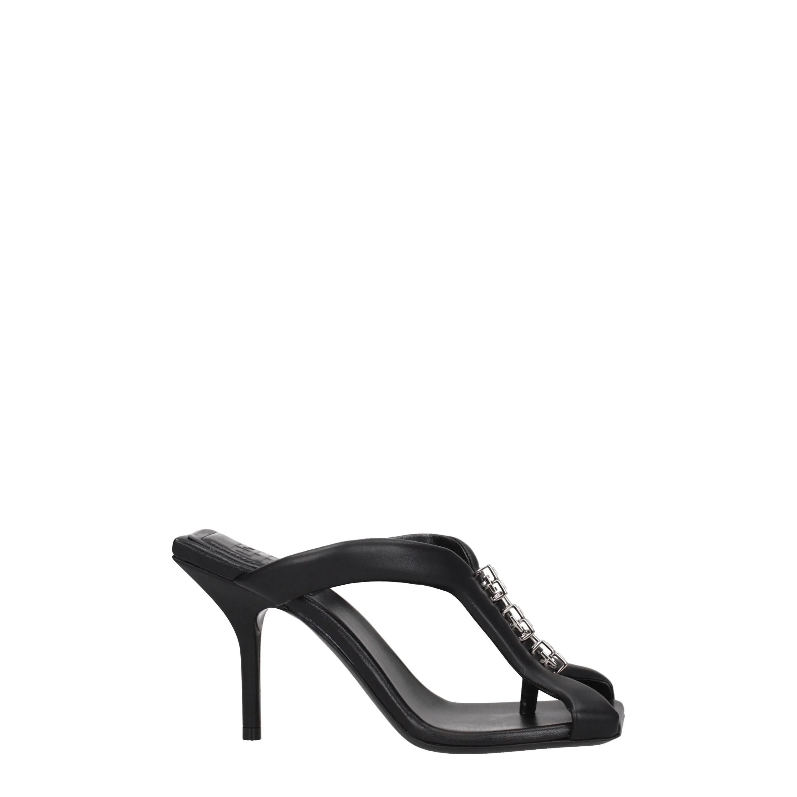 Givenchy Black Leather Stiletto Heel Sandals sold by Siebentaschen