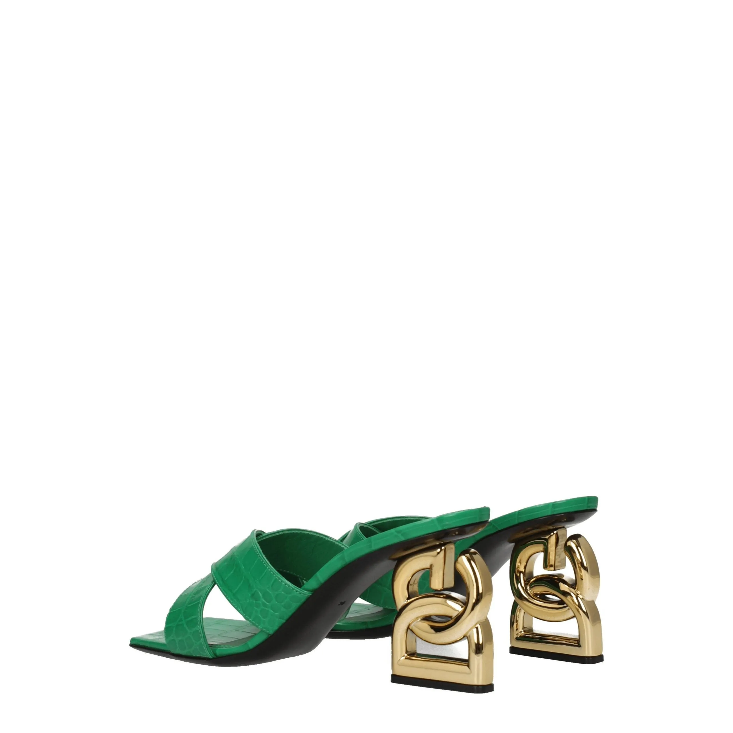 Dolce & Gabbana Green Leather Sandals sold by Siebentaschen product image thumbnail 4