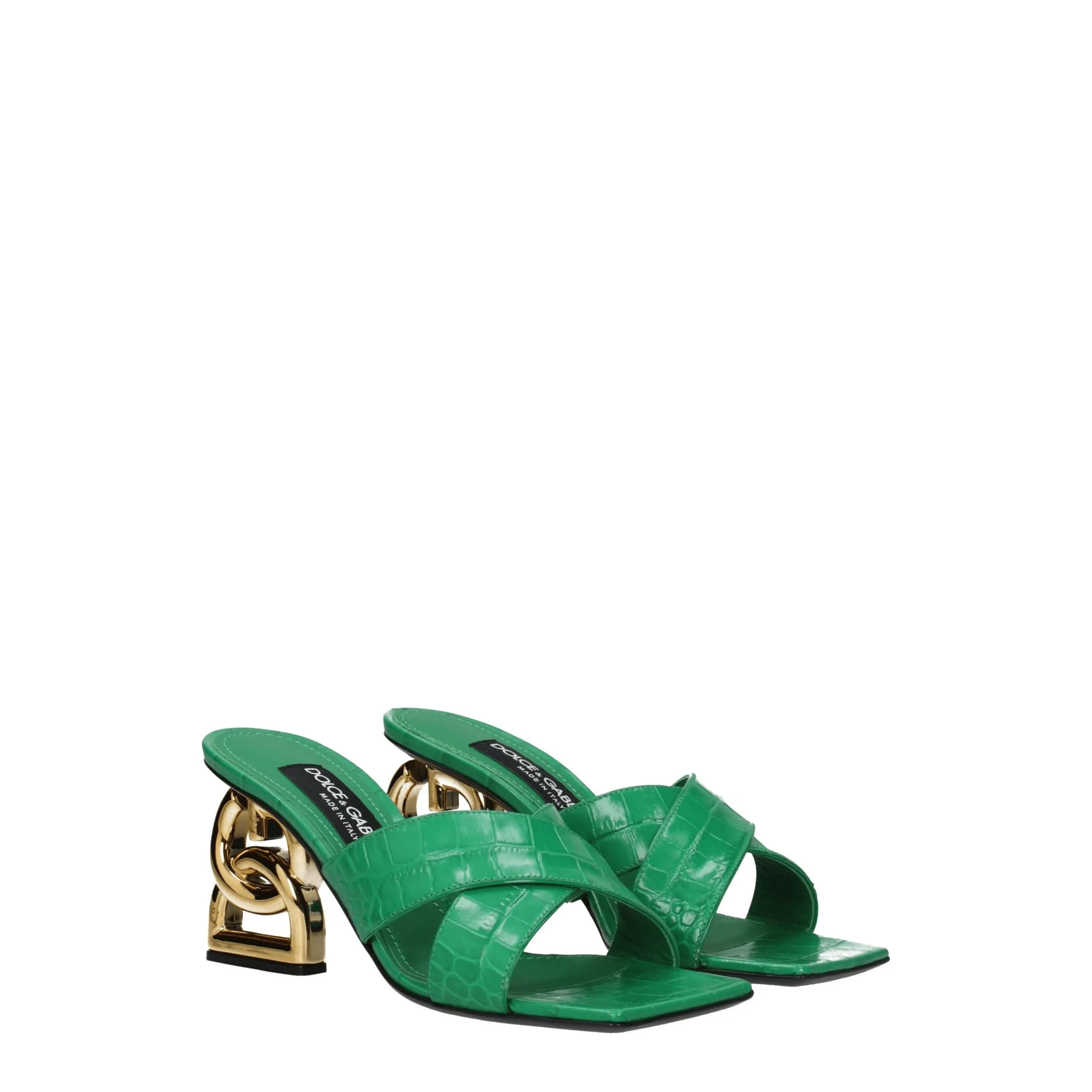 Dolce & Gabbana Green Leather Sandals sold by Siebentaschen product image thumbnail 2