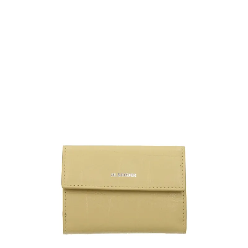 Jil Sander Yellow Leather Wallet sold by Siebentaschen