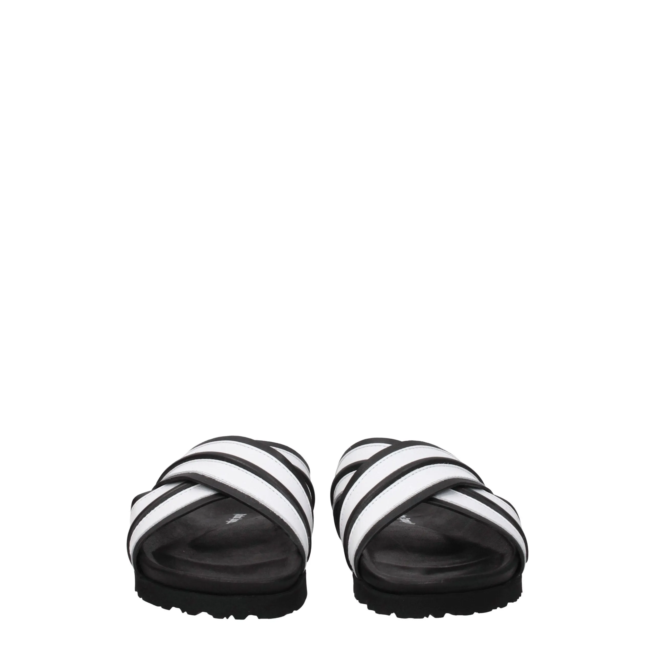 Palm Angels White Leather Slippers sold by Siebentaschen product image thumbnail 3