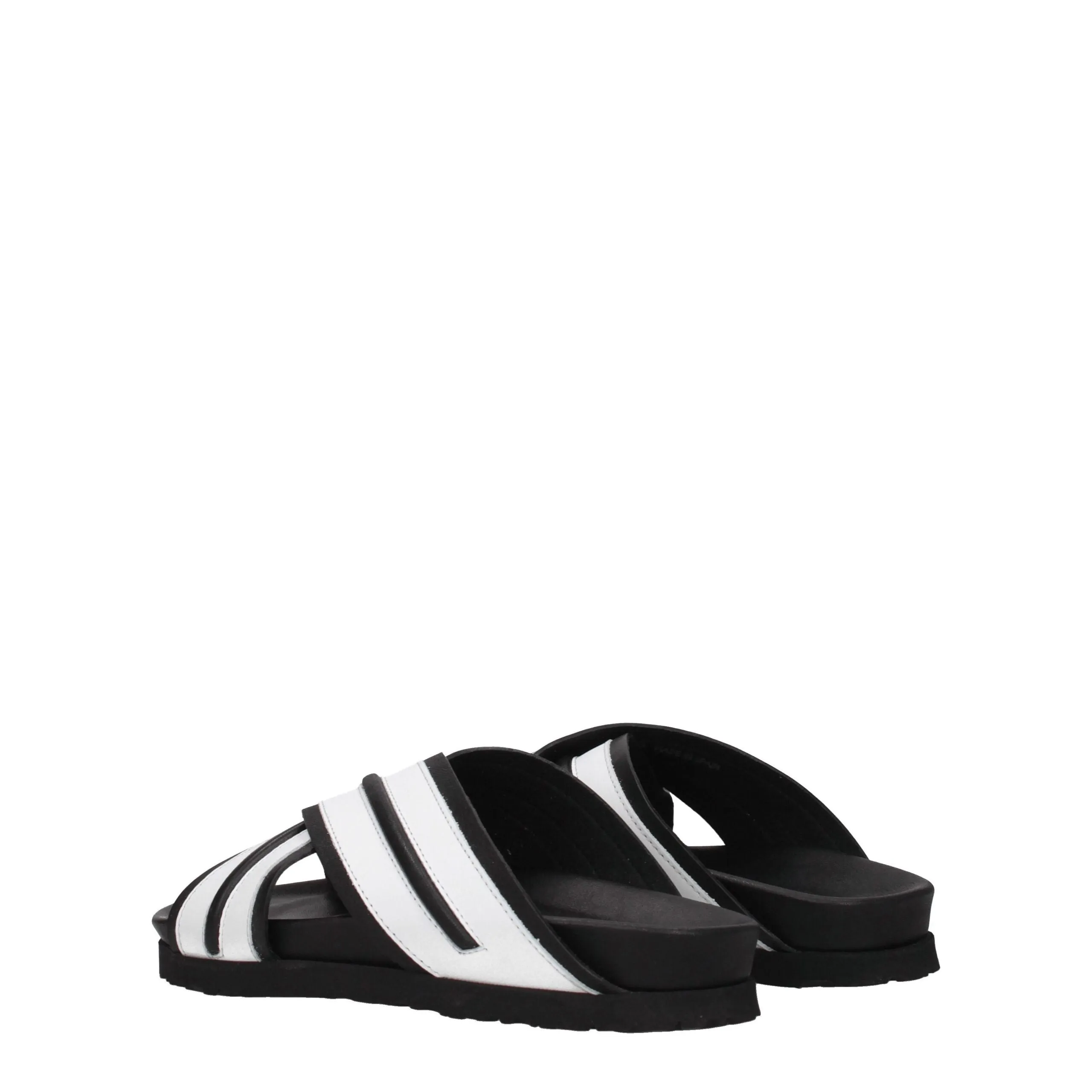 Palm Angels White Leather Slippers sold by Siebentaschen product image thumbnail 4