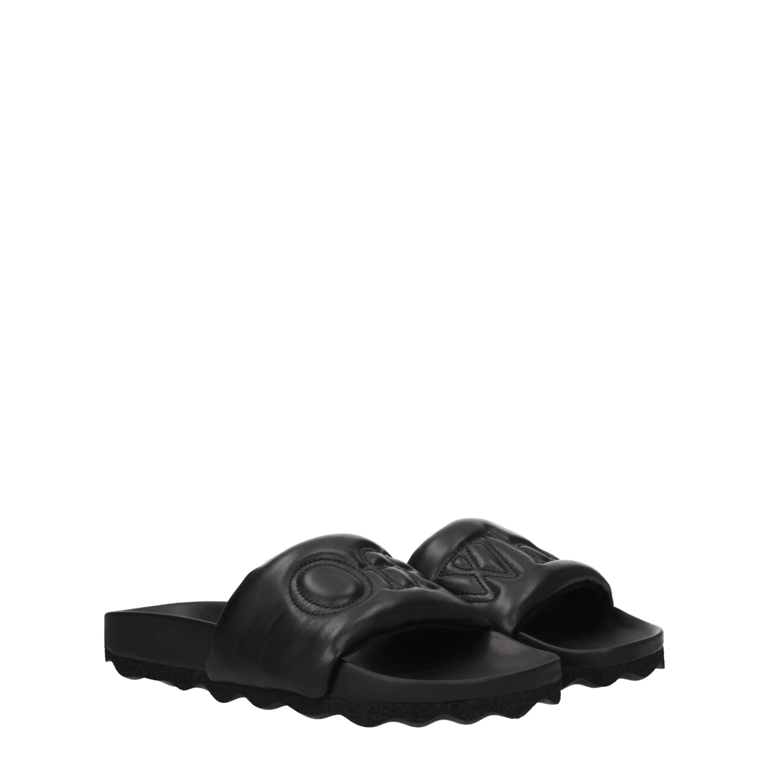 Off-White Black Leather Slippers sold by Siebentaschen product image thumbnail 2