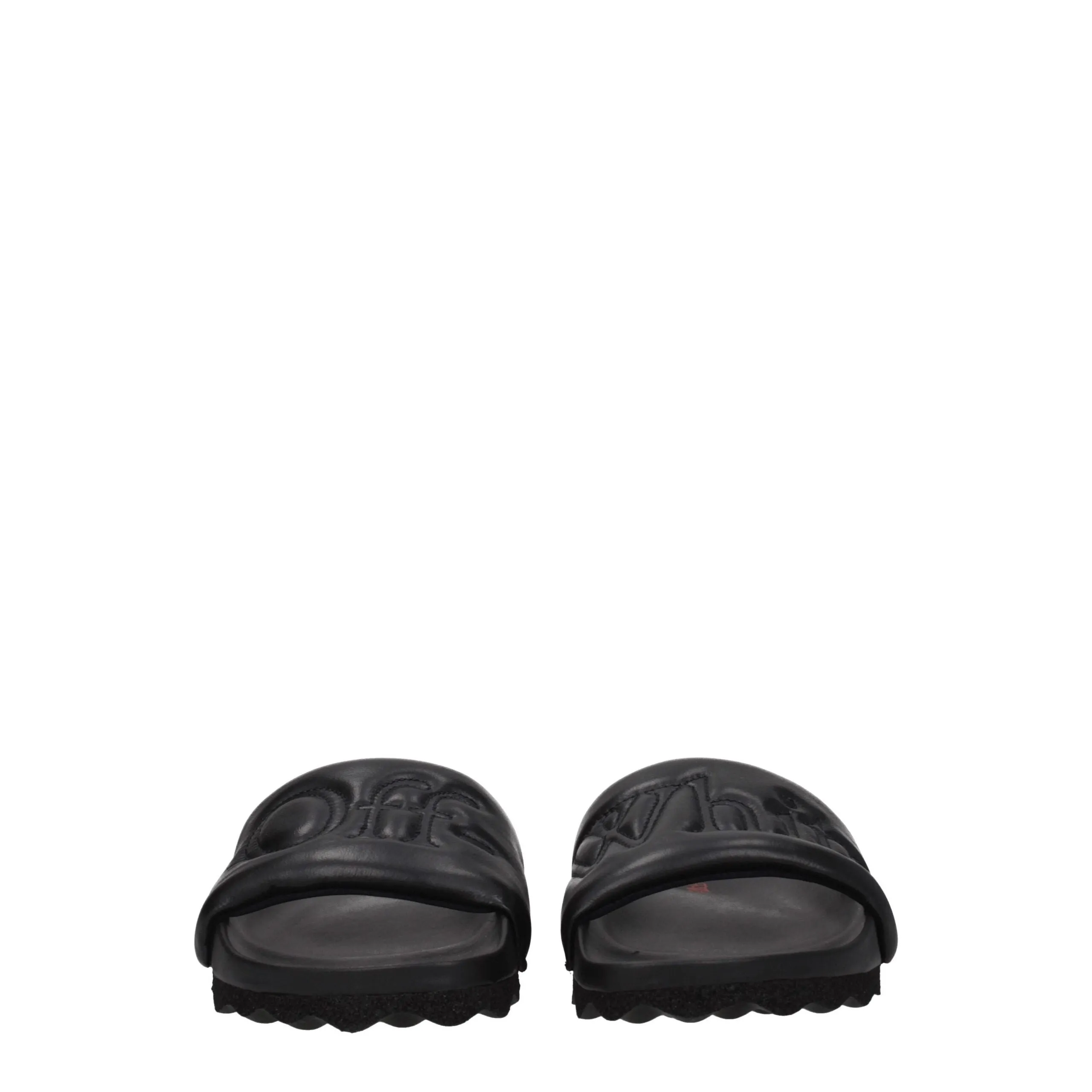 Off-White Black Leather Slippers sold by Siebentaschen product image thumbnail 3