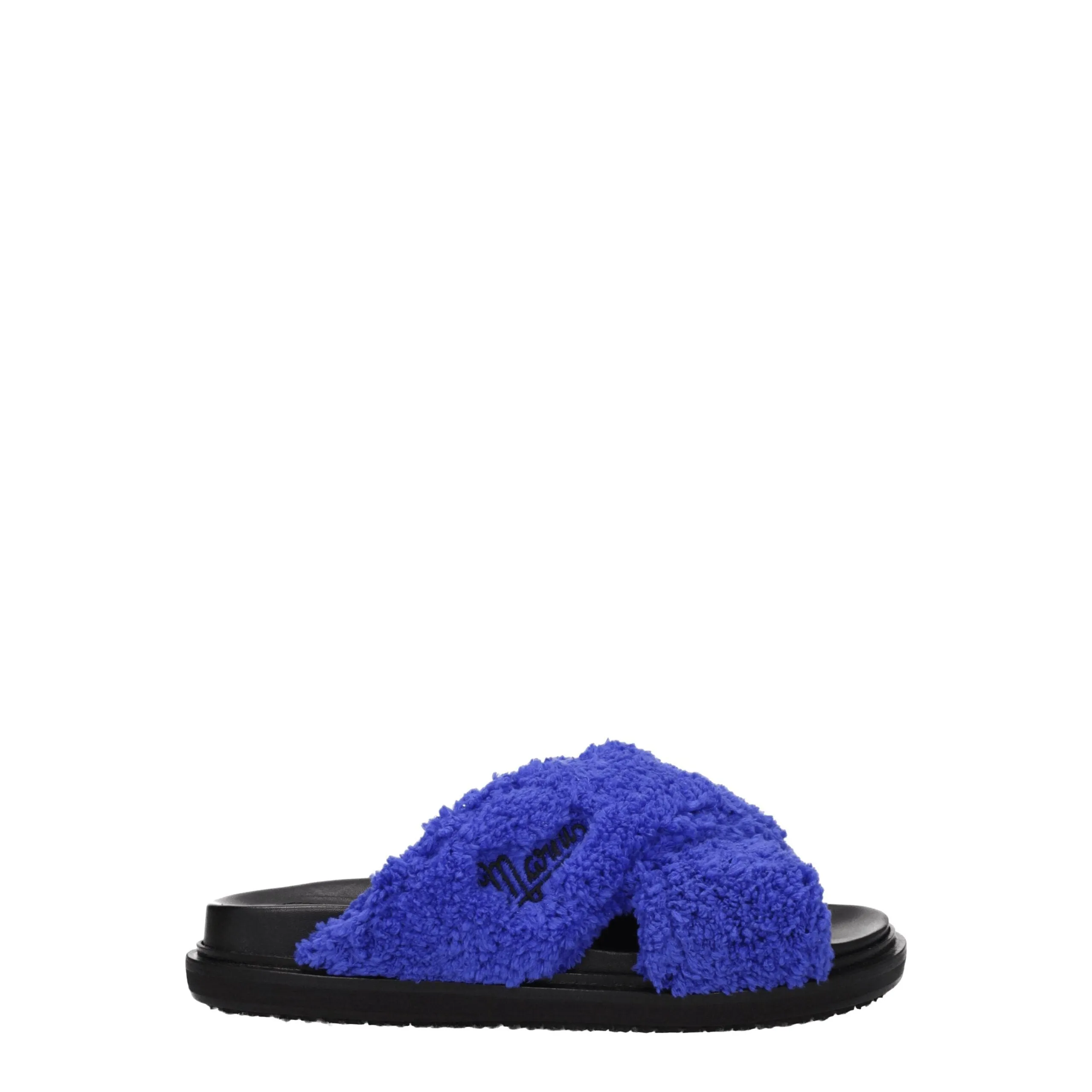 Marni Purple Fabric Slippers sold by Siebentaschen