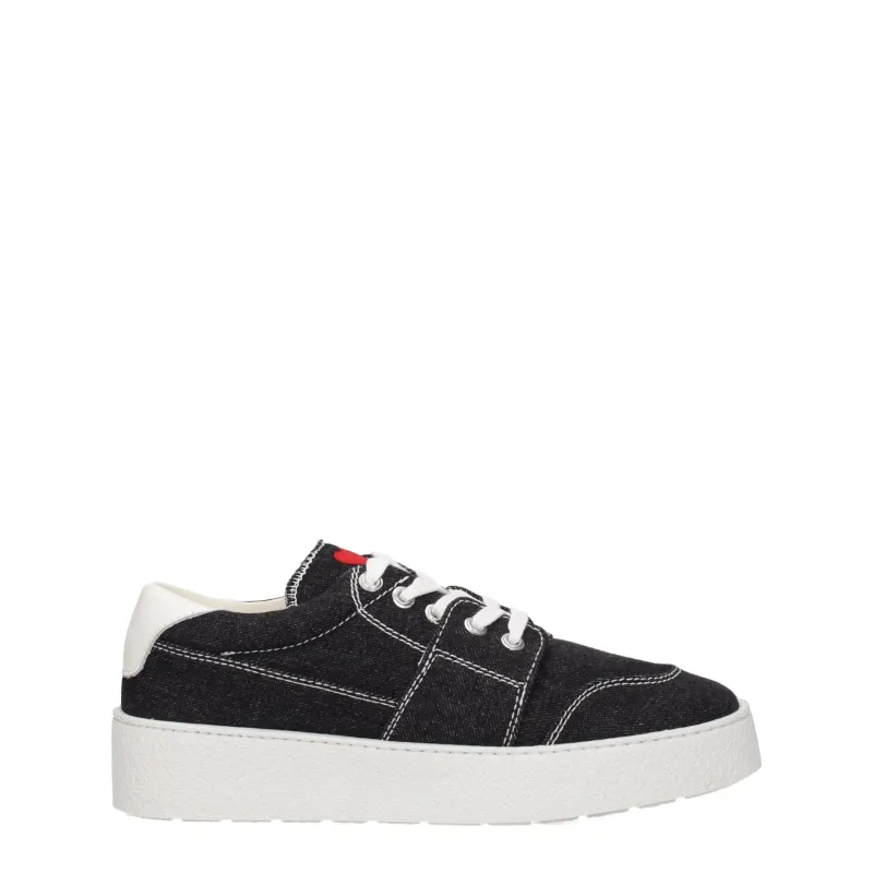 Ami Paris Black Fabric Low Top Sneakers sold by Siebentaschen