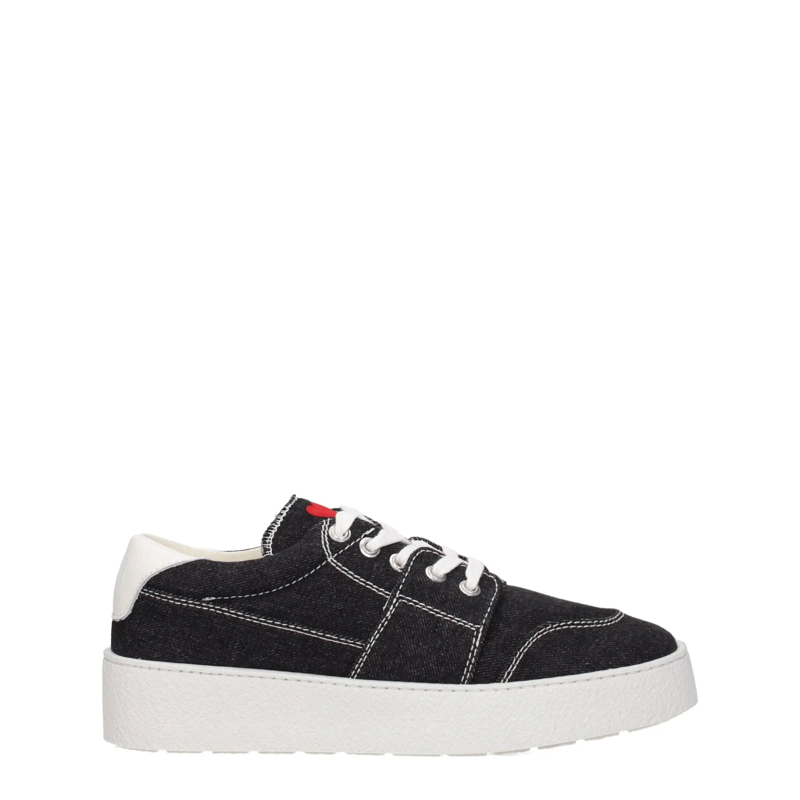 Ami Paris Black Fabric Low Top Sneakers sold by Siebentaschen