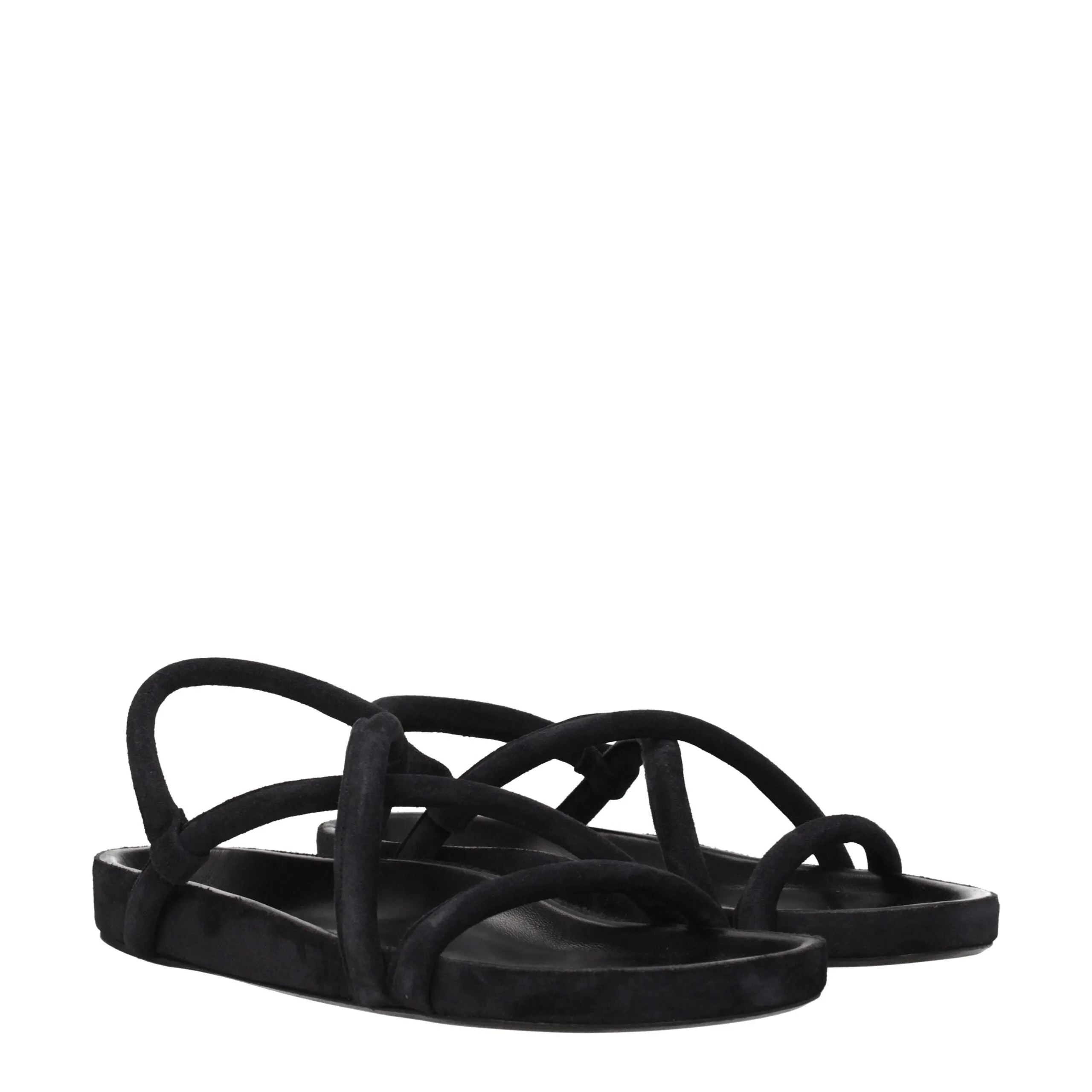 Isabel Marant Black Leather Flat Sandals sold by Siebentaschen product image thumbnail 2