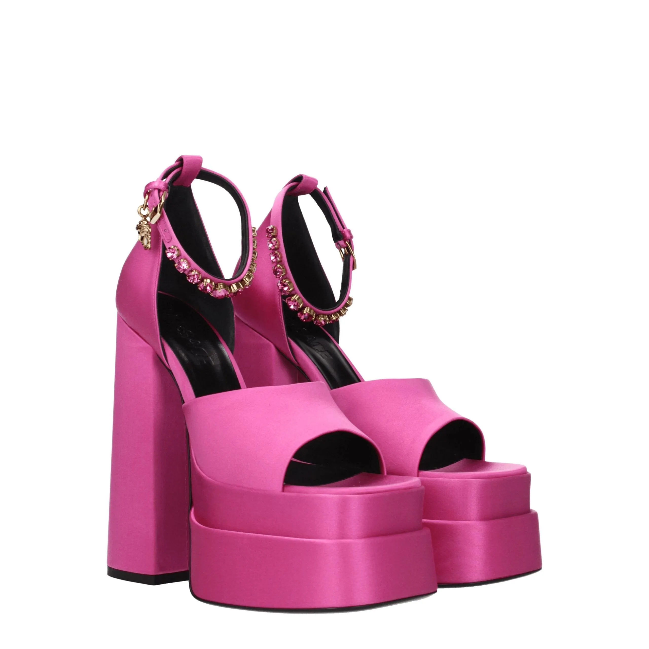 Versace Pink Satin Platform Sandals sold by Siebentaschen product image thumbnail 2