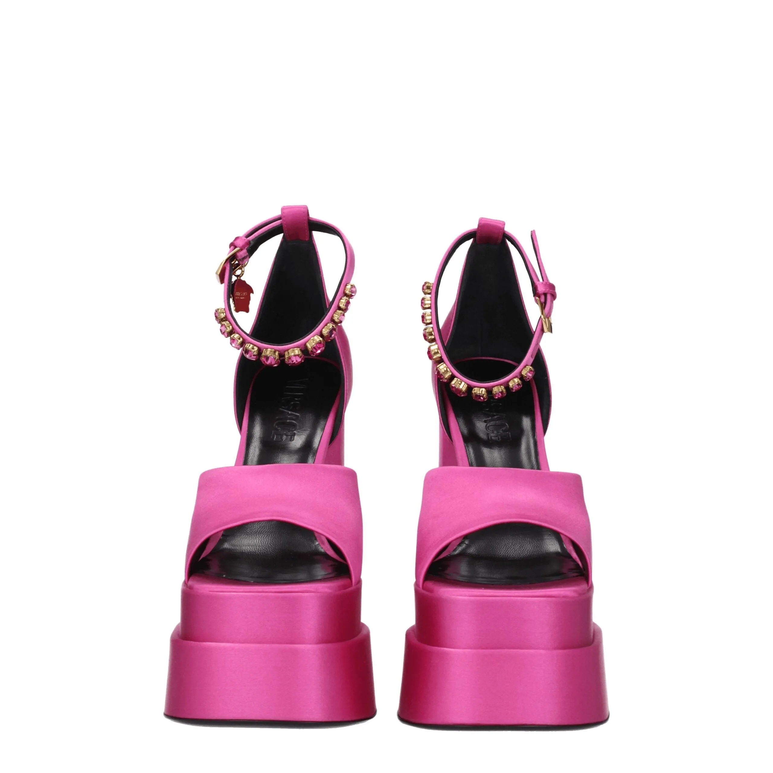 Versace Pink Satin Platform Sandals sold by Siebentaschen product image thumbnail 3
