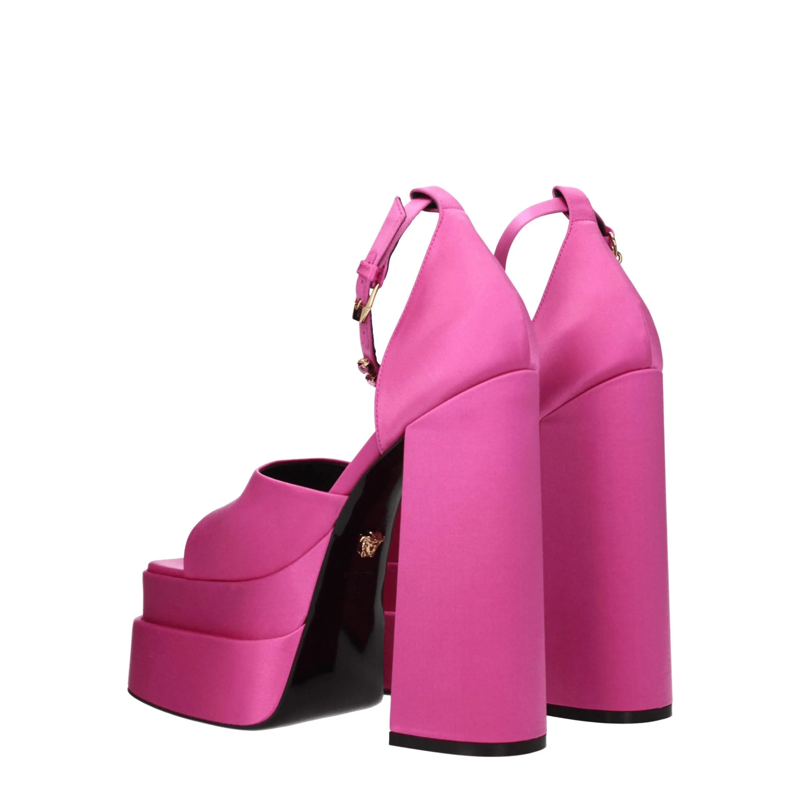 Versace Pink Satin Platform Sandals sold by Siebentaschen product image thumbnail 4