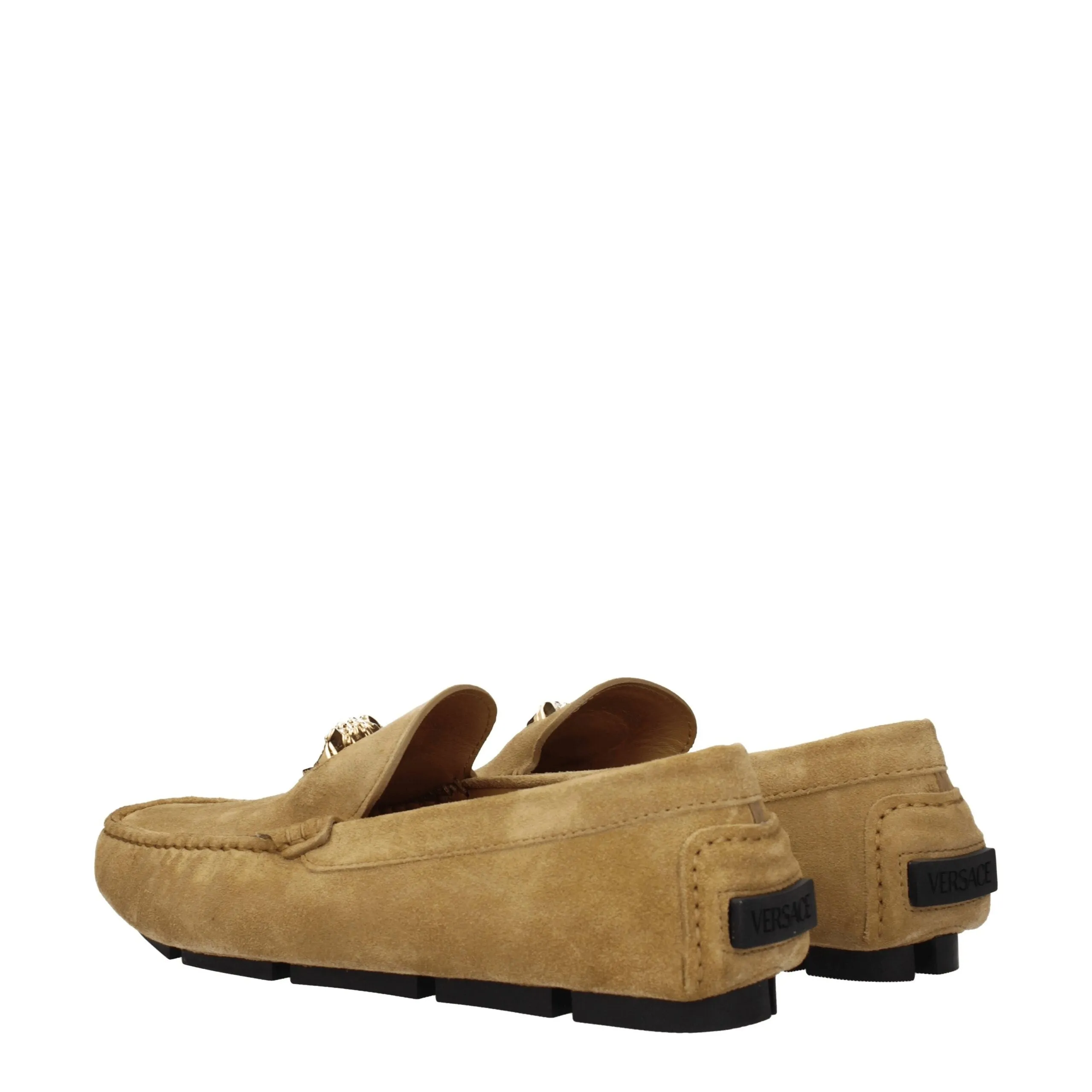 Versace Beige Leather Slip-On Loafers sold by Siebentaschen product image thumbnail 4