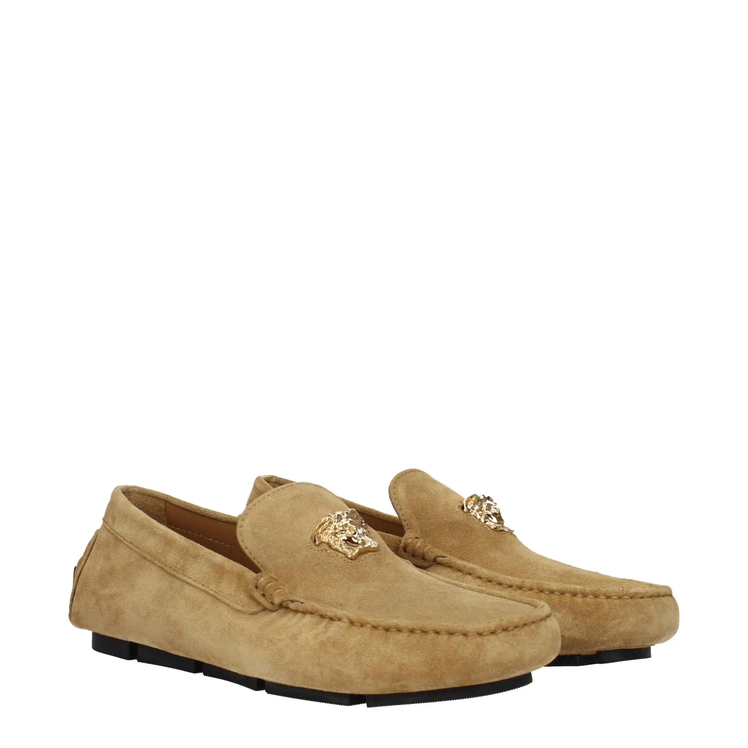 Versace Beige Leather Slip-On Loafers sold by Siebentaschen product image thumbnail 2
