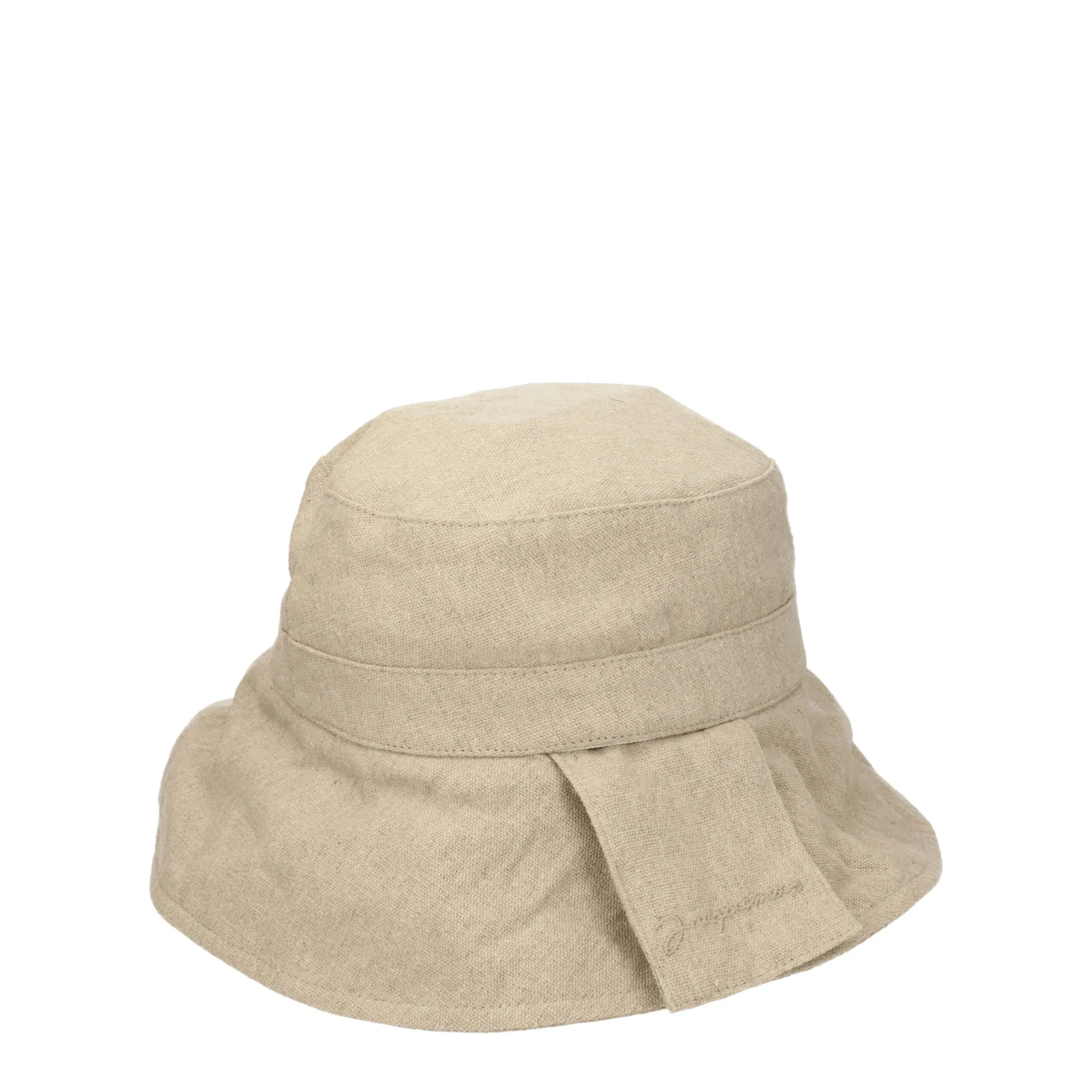 Jacquemus Beige Linen Bucket Hat sold by Siebentaschen