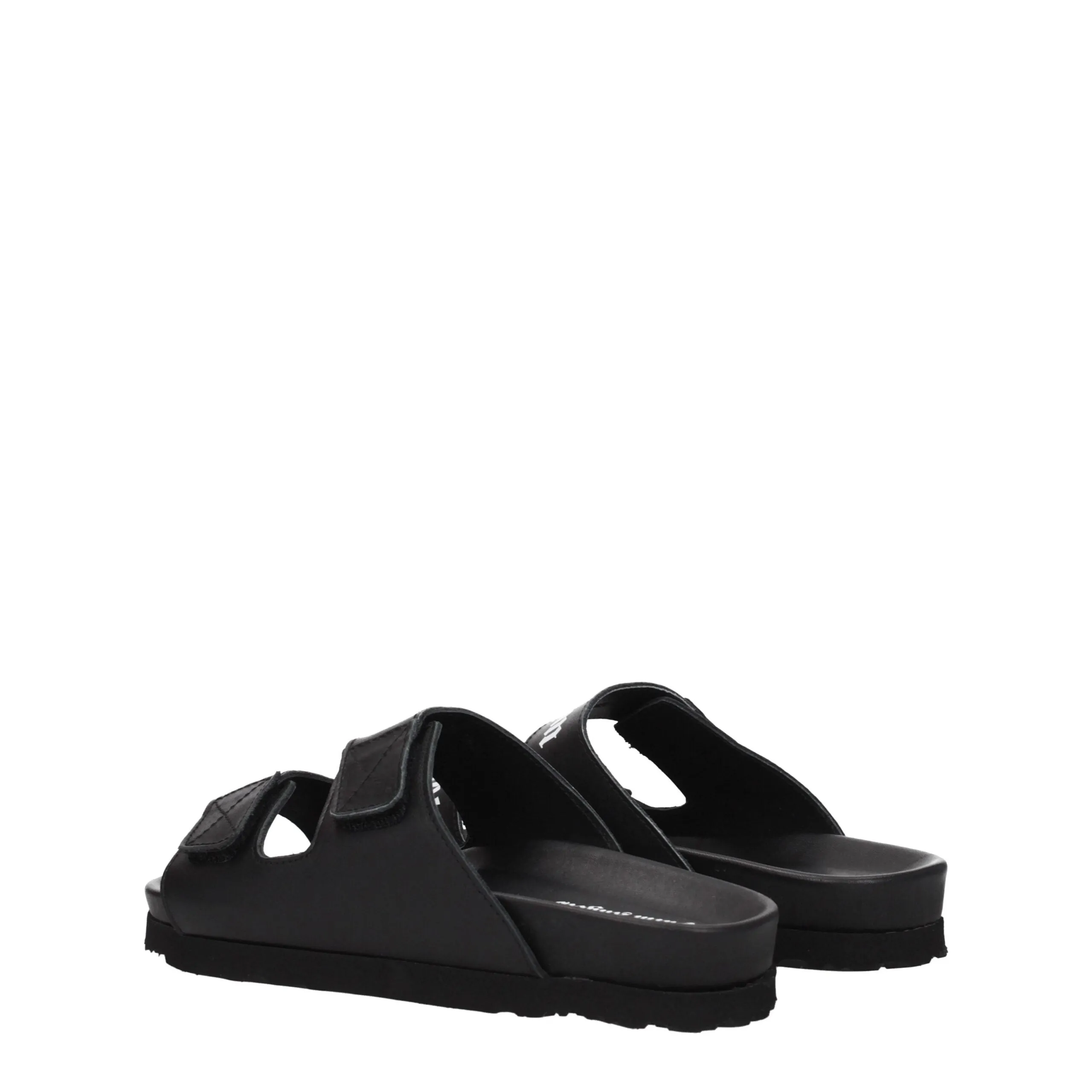 Palm Angels Black Leather Sandals sold by Siebentaschen product image thumbnail 4