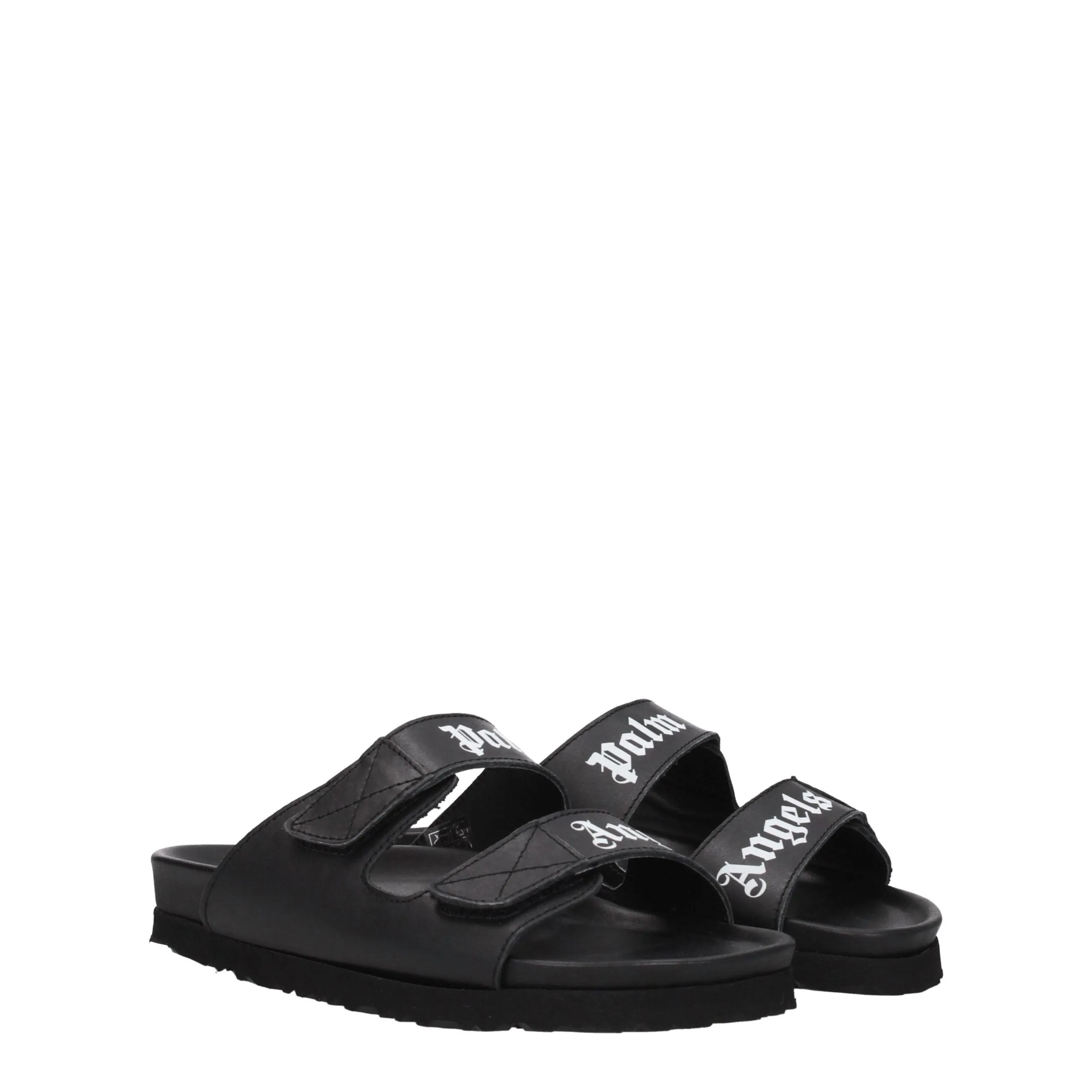 Palm Angels Black Leather Sandals sold by Siebentaschen product image thumbnail 2