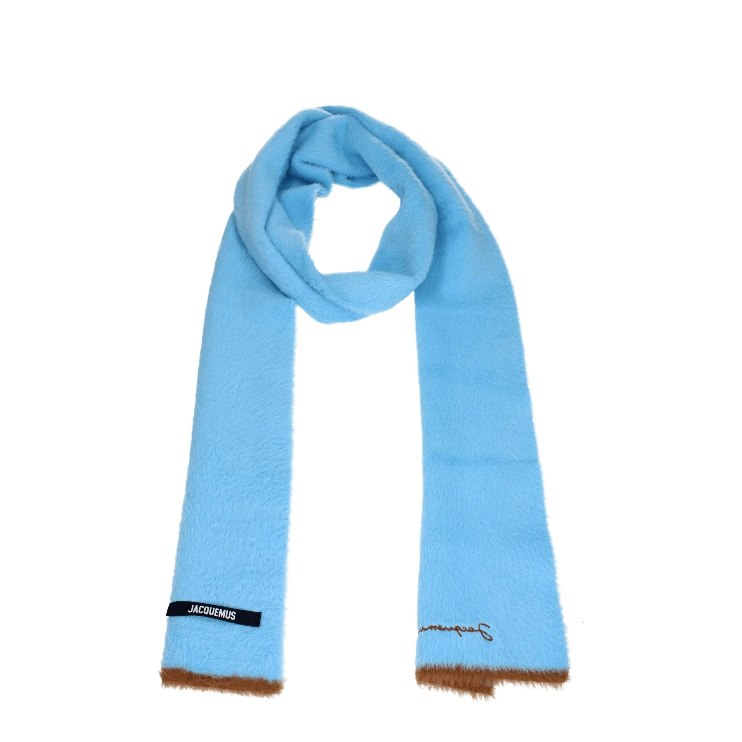 Jacquemus Light Blue Polyamide Scarf sold by Siebentaschen
