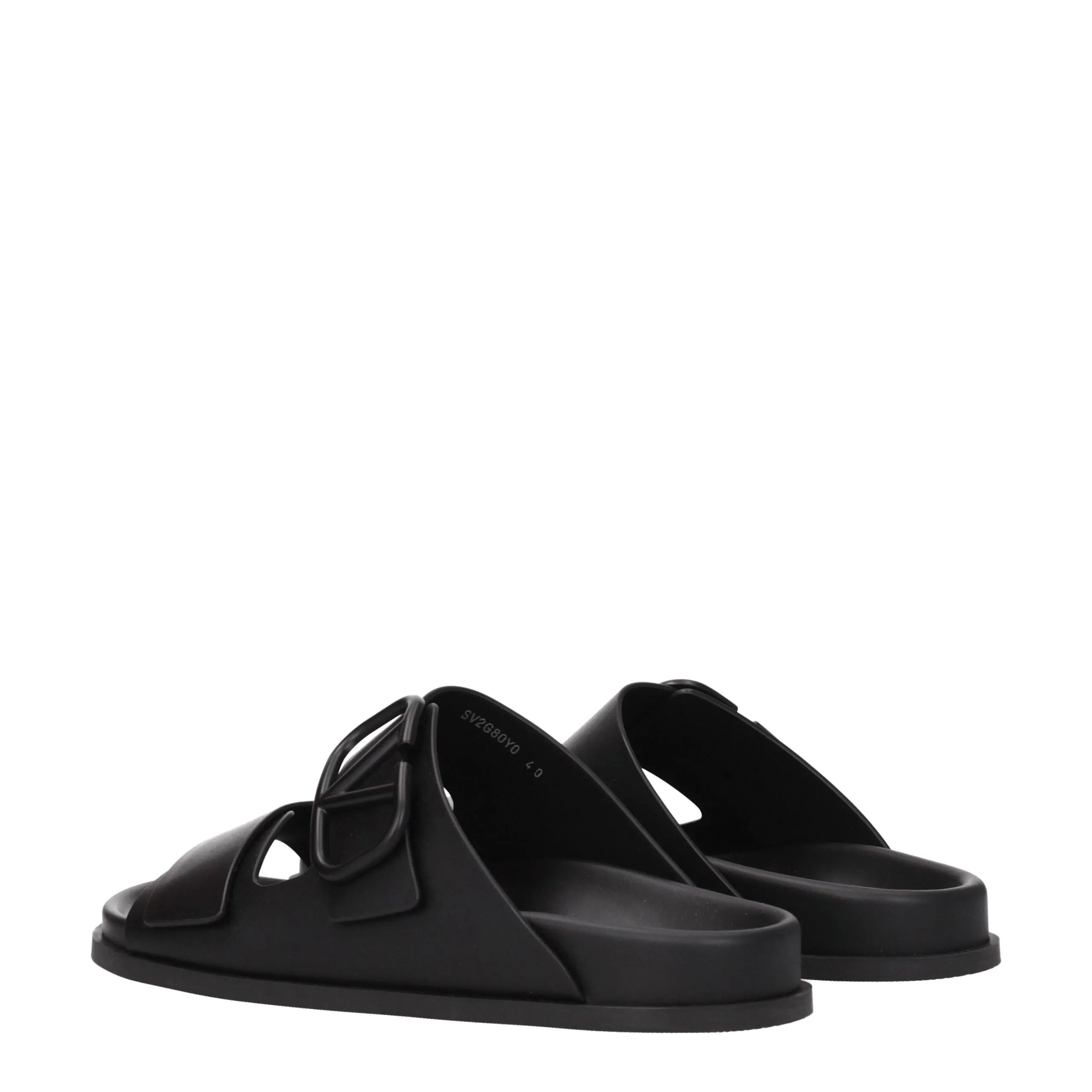 Valentino Garavani Black Leather Slippers sold by Siebentaschen product image thumbnail 4